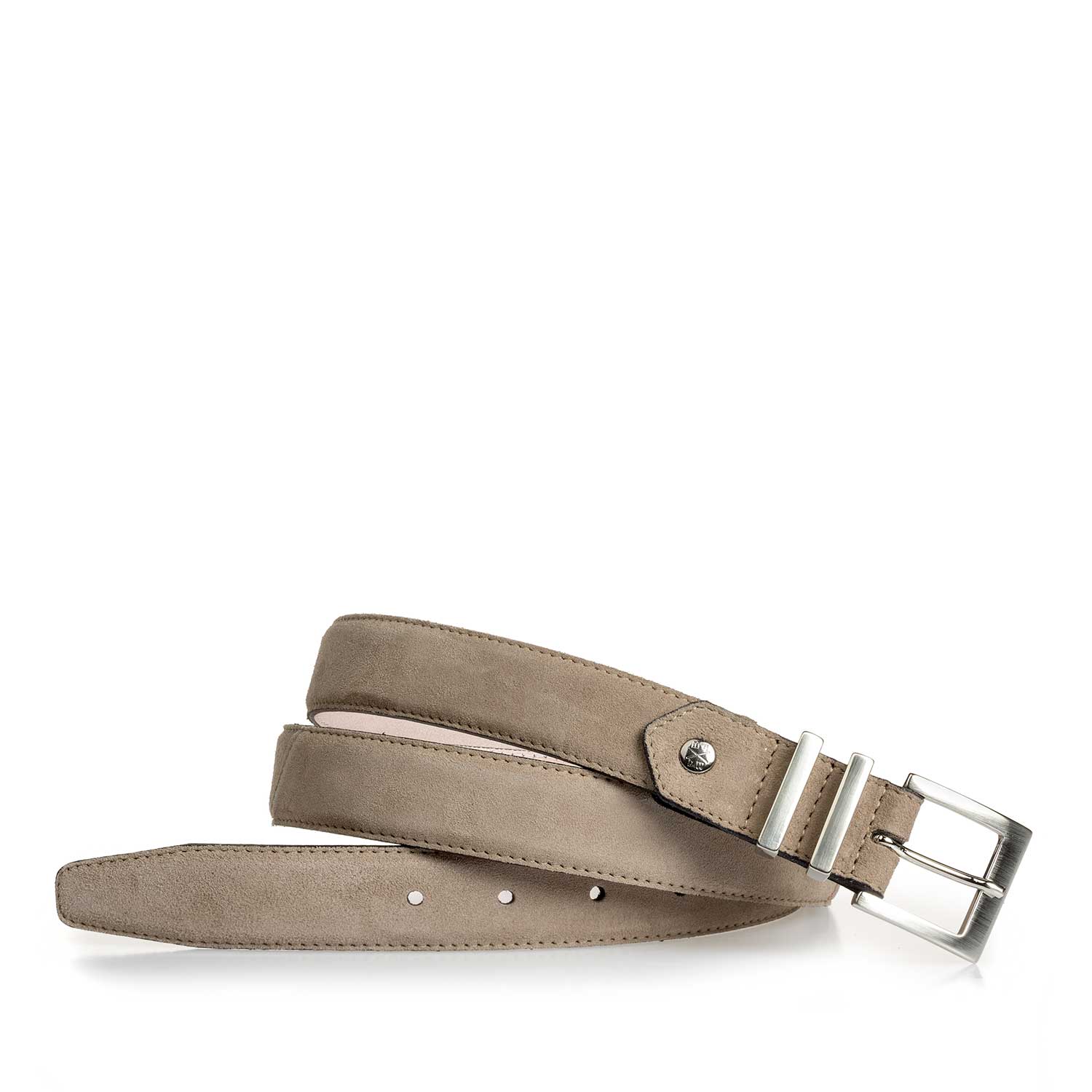 75808/00 - Taupe-coloured calf's suede leather belt 75808/00 - Taupe-coloured calf's suede leather belt