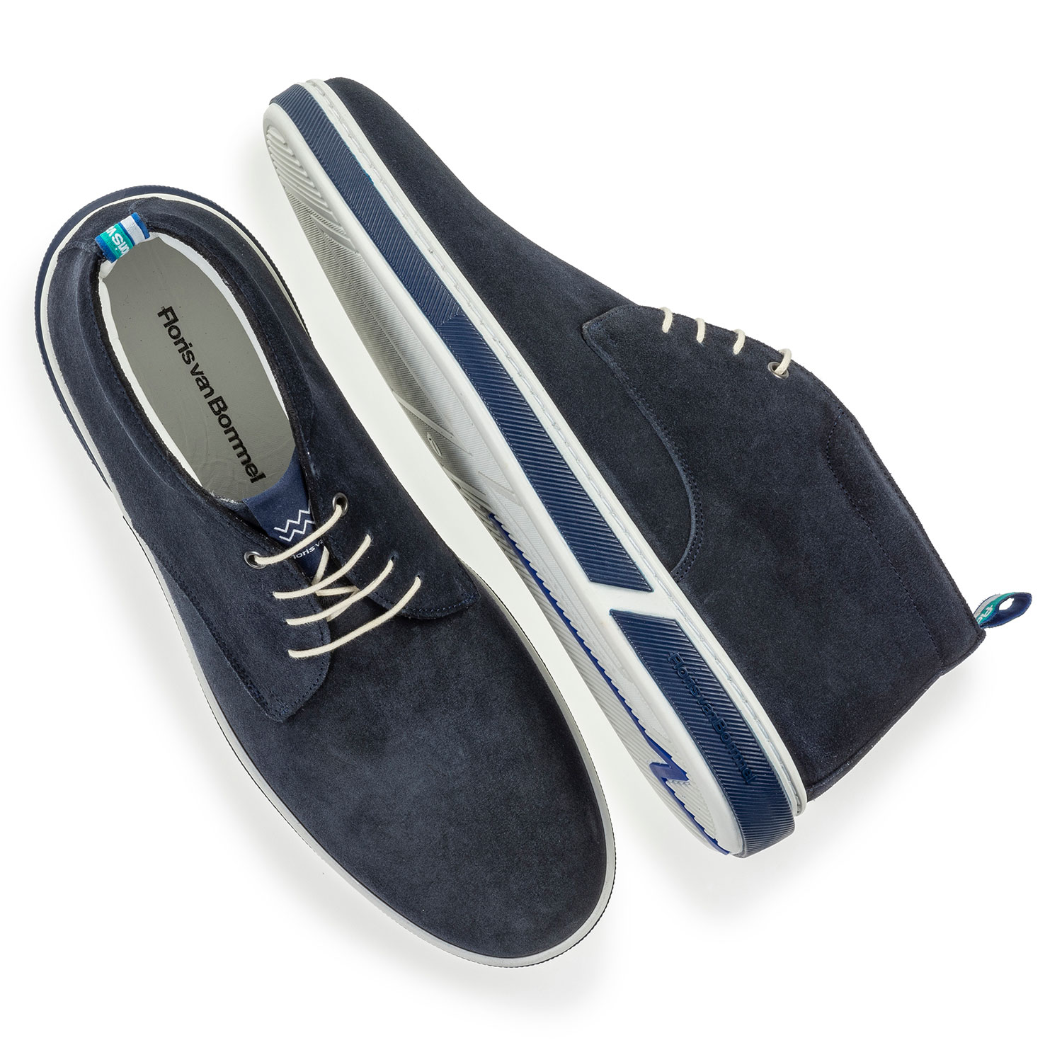 20350/01 - Dark blue suede leather lace boot 20350/01 - Dark blue suede leather lace boot
