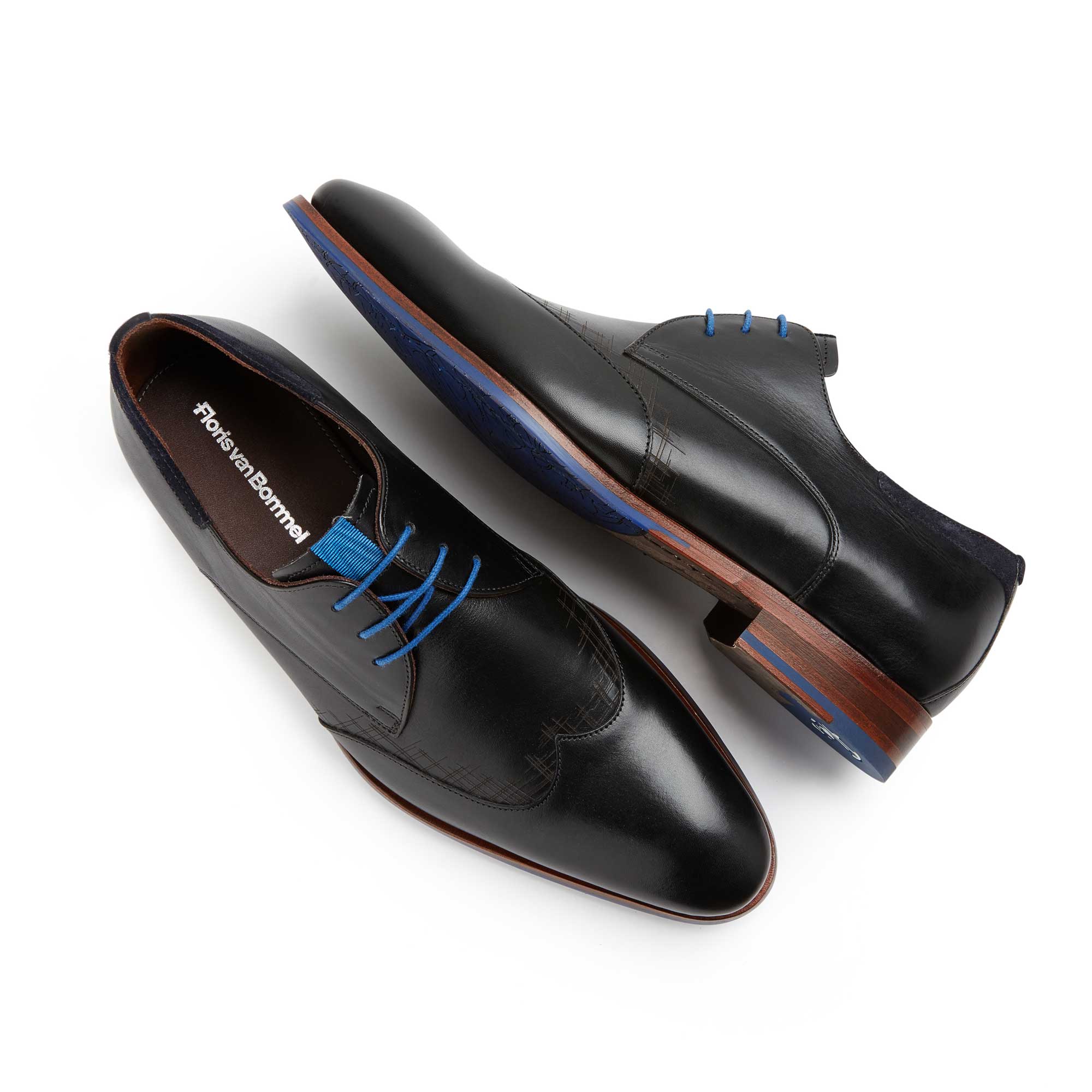 14029/01 - Black lace shoe made of calf's leather 14029/01 - Black lace shoe made of calf's leather