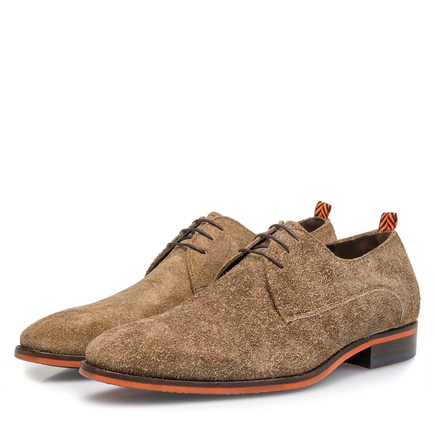 18092/03 - Brown buffed suede leather lace shoe 18092/03 - Brown buffed suede leather lace shoe