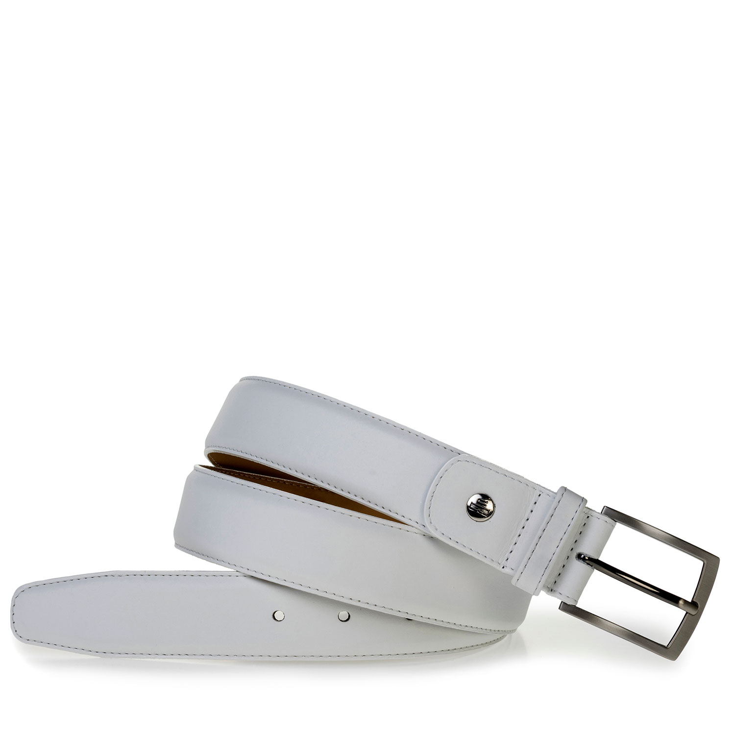 75076/41 - White calf leather belt 75076/41 - White calf leather belt