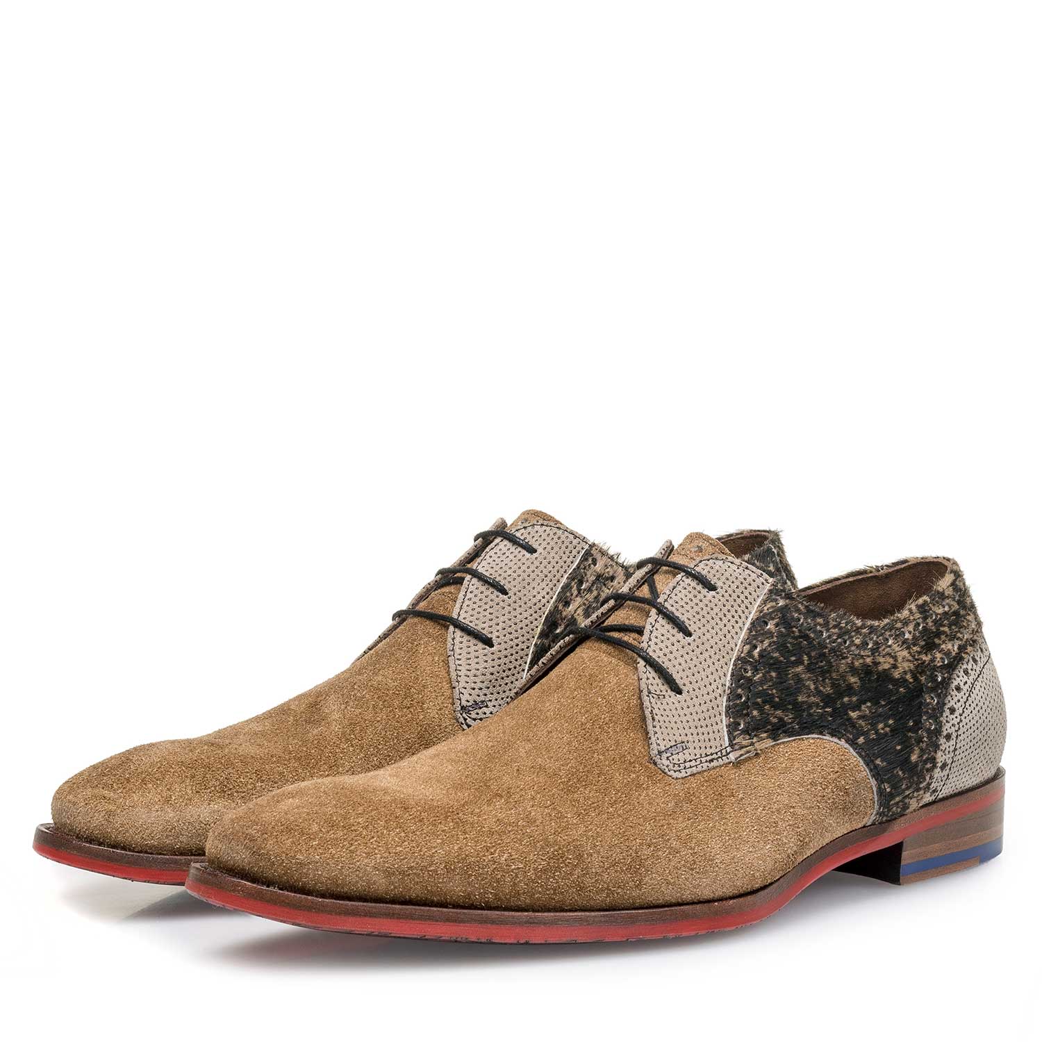 18104/09 - Brown rough suede leather lace shoe 18104/09 - Brown rough suede leather lace shoe