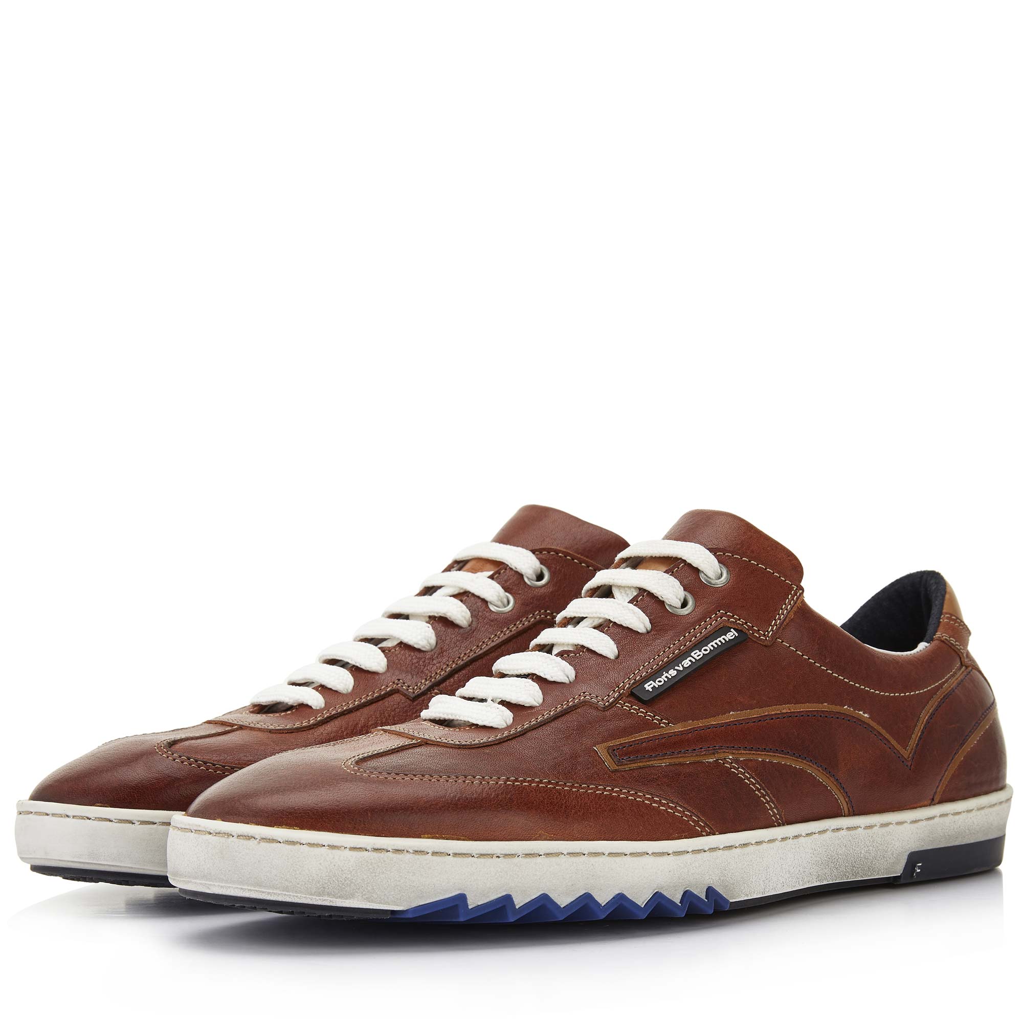 16074/02 - Cognac-coloured leather sneaker 16074/02 - Cognac-coloured leather sneaker