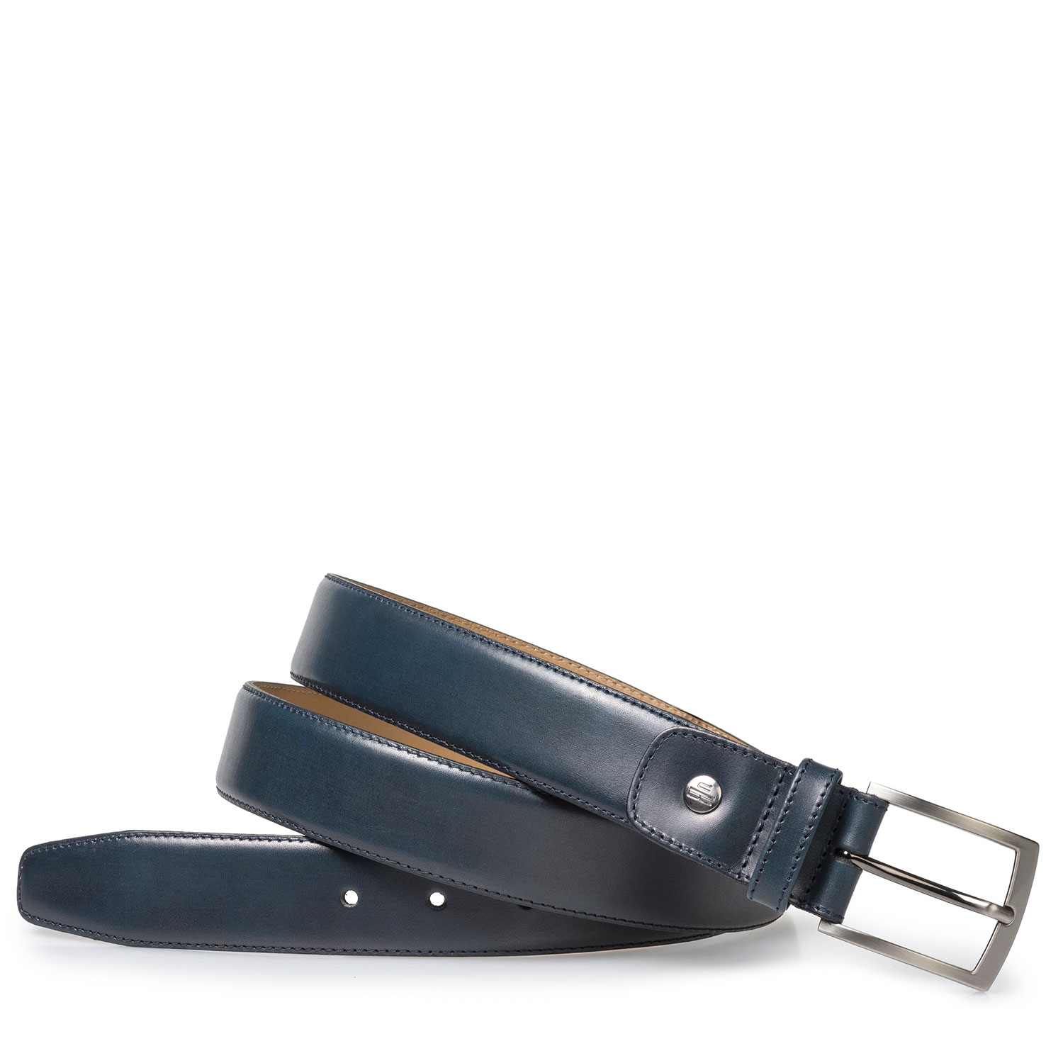 75076/39 - Blue calf leather belt 75076/39 - Blue calf leather belt