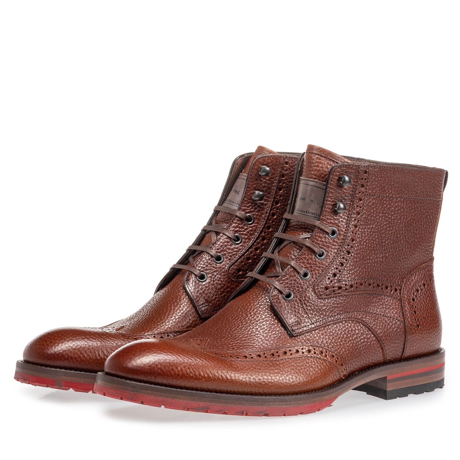 10295/22 - Leather brogue lace boot cognac 10295/22 - Leather brogue lace boot cognac