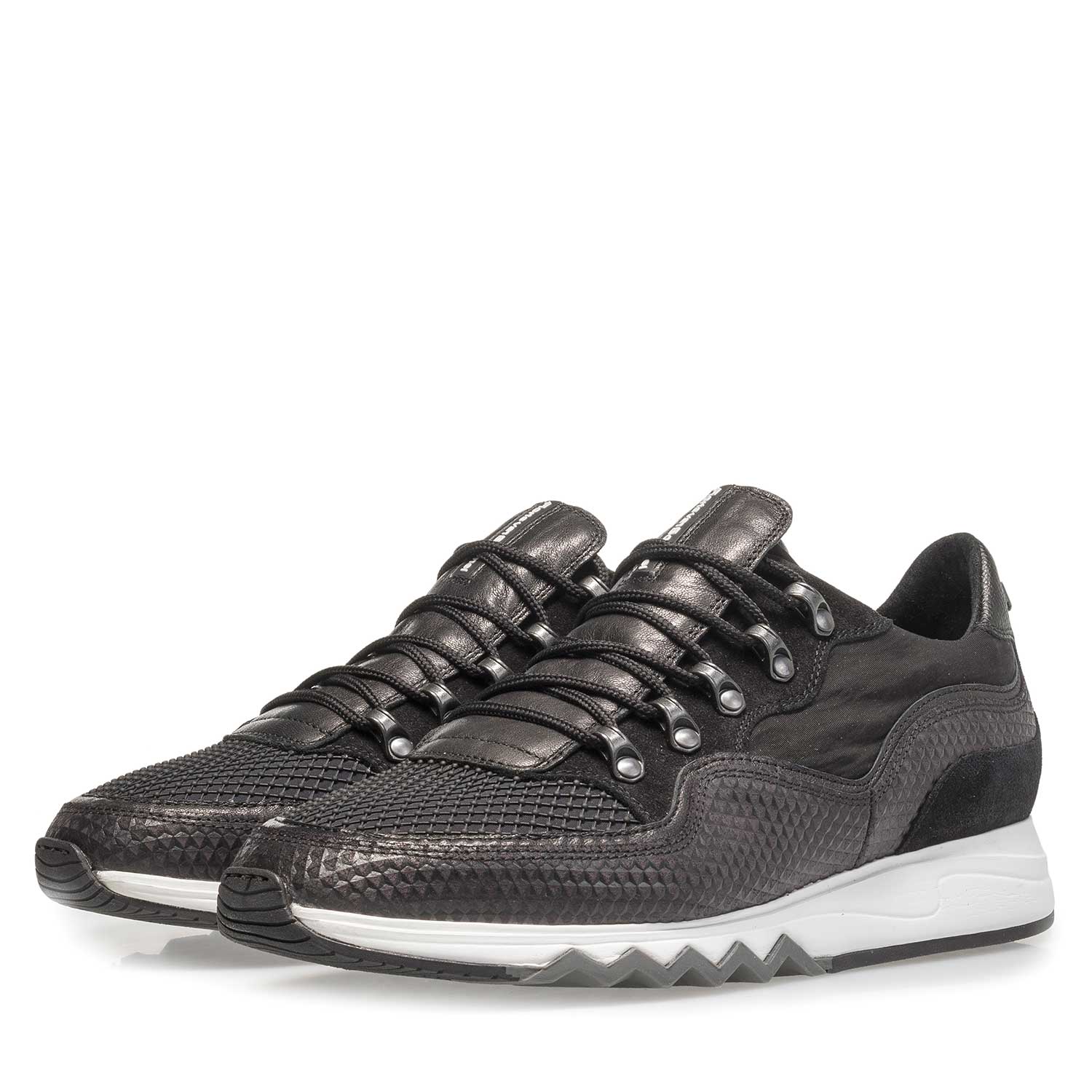 16393/02 - Dark grey nubuck leather lace shoe 16393/02 - Dark grey nubuck leather lace shoe