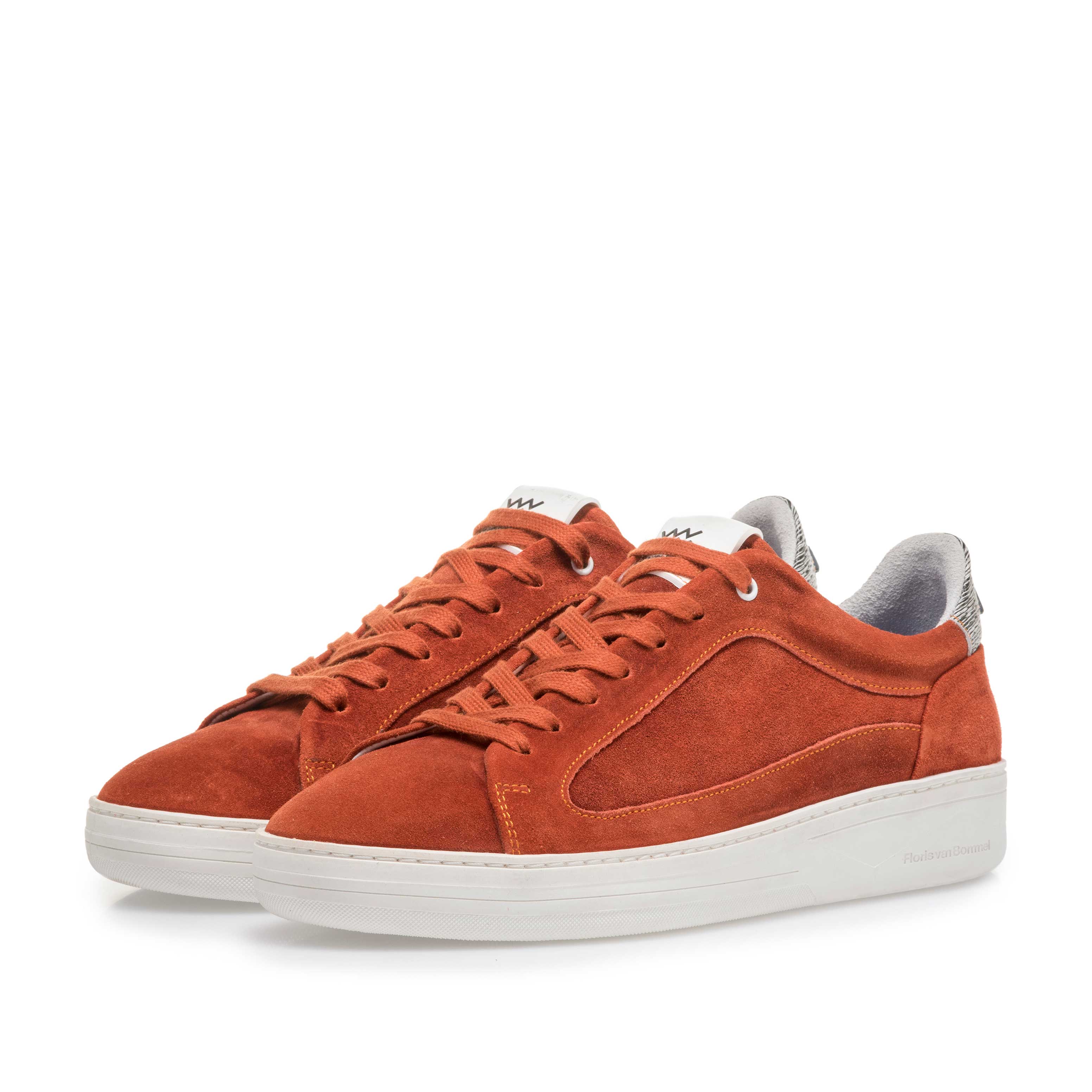 13265/03 - Orange and red suede leather sneaker 13265/03 - Orange and red suede leather sneaker
