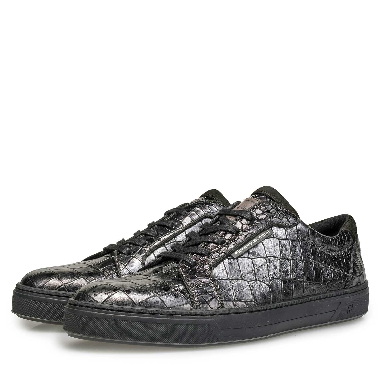 13214/03 - Leather sneaker with croco print 13214/03 - Leather sneaker with croco print
