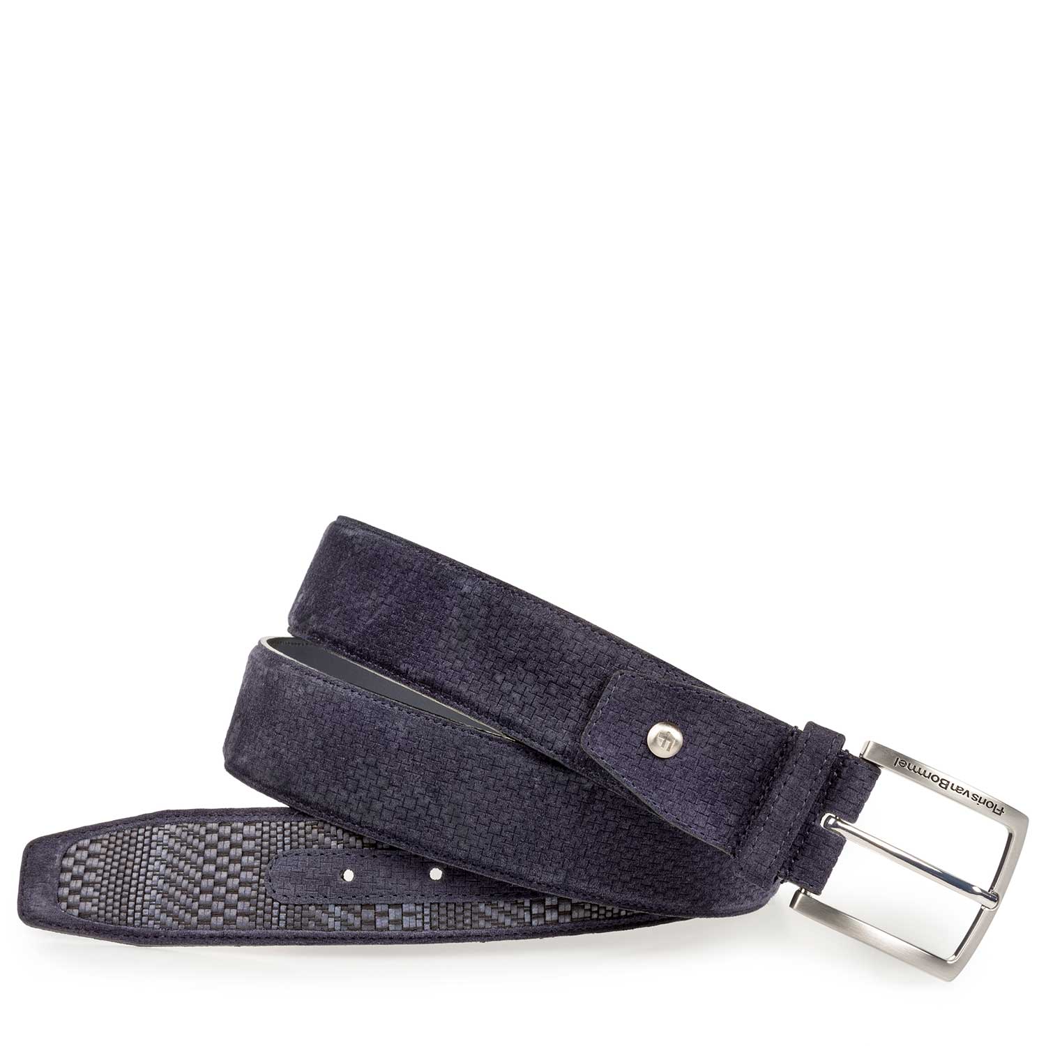 75159/16 - Dark blue belt with a braided pattern 75159/16 - Dark blue belt with a braided pattern