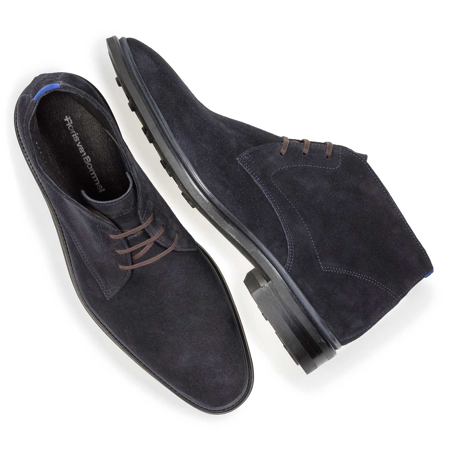 10667/05 - Dark blue suede lace boot 10667/05 - Dark blue suede lace boot