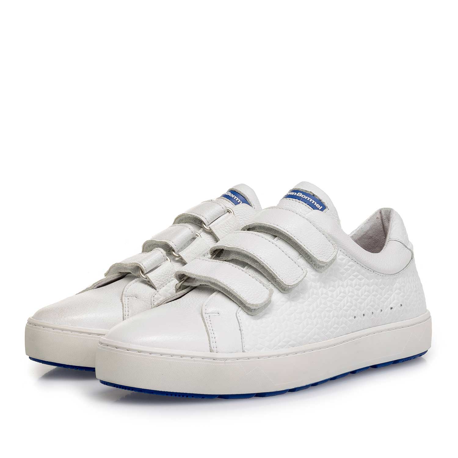 85273/17 - White slightly structured leather sneaker 85273/17 - White slightly structured leather sneaker