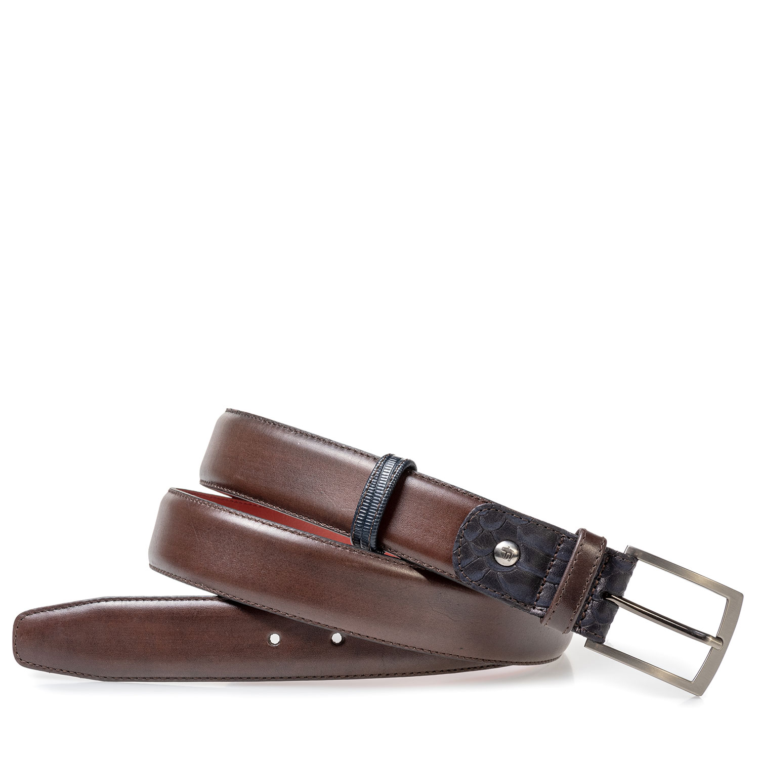 75160/02 - Dark brown leather belt 75160/02 - Dark brown leather belt