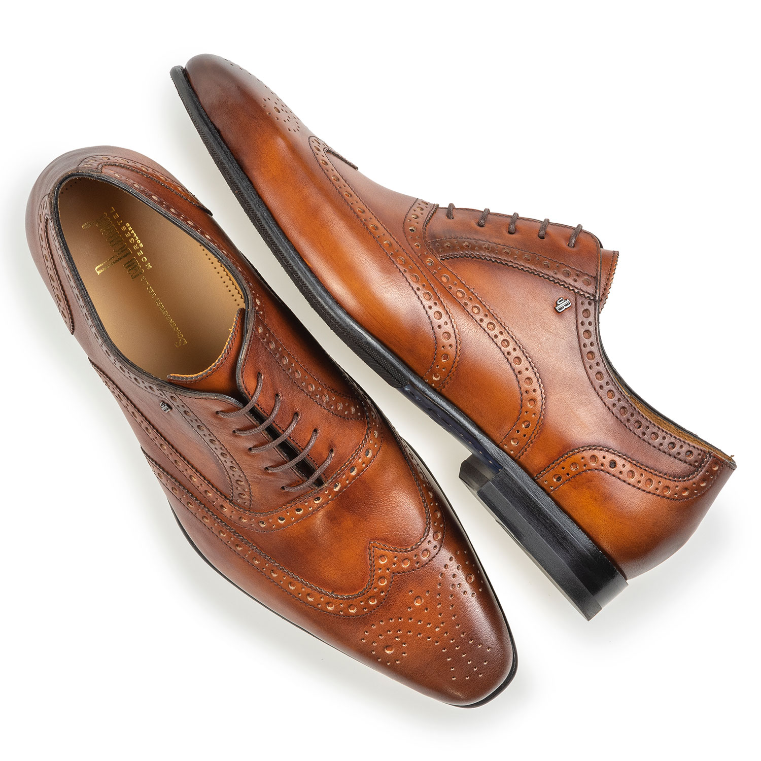 19295/03 - Dark cognac-coloured calf leather brogue 19295/03 - Dark cognac-coloured calf leather brogue