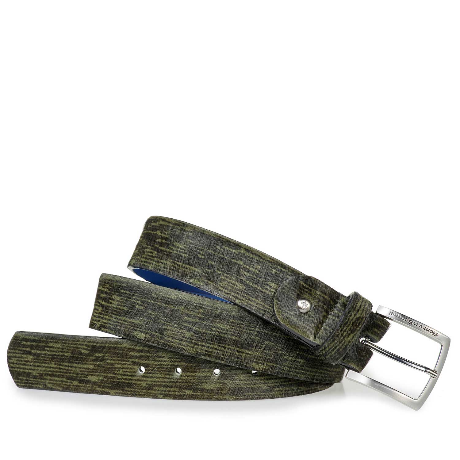 75191/16 - Premium dark green printed pony hair belt 75191/16 - Premium dark green printed pony hair belt