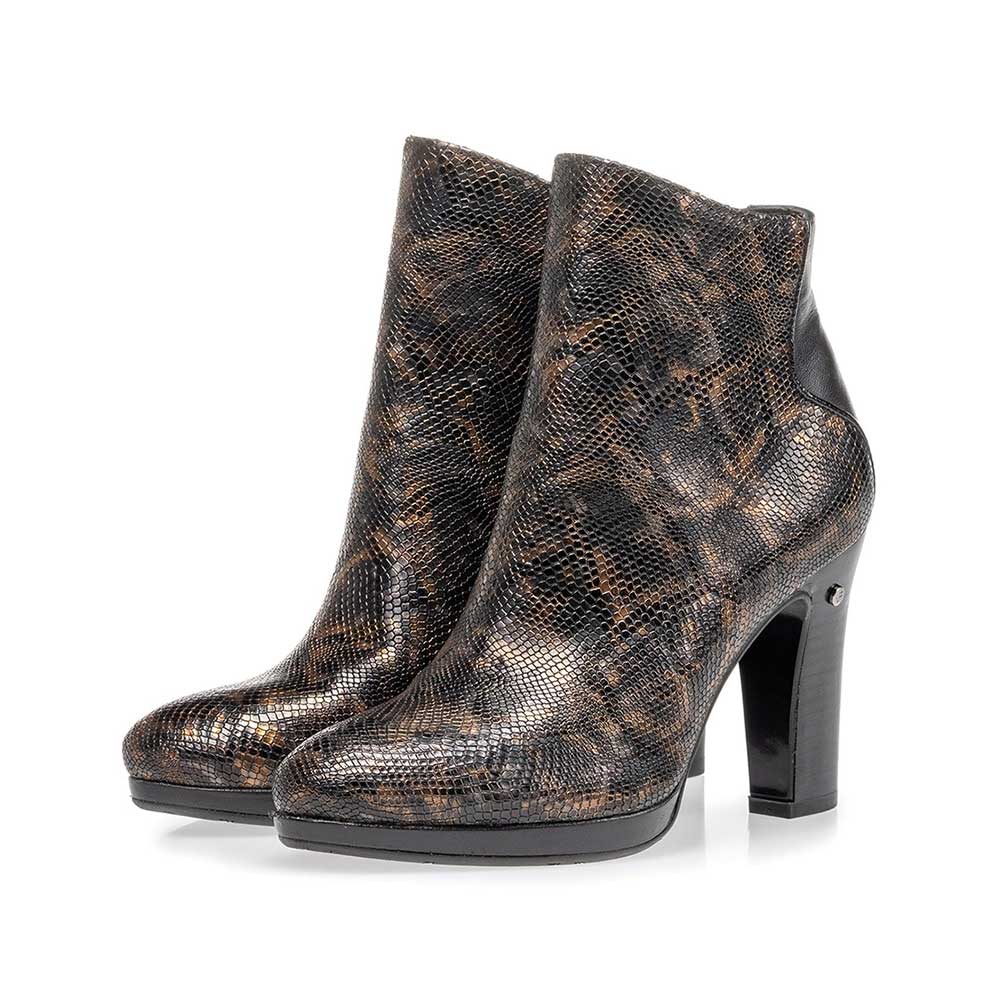 85656/02 - Ankle boot croco print copper 85656/02 - Ankle boot croco print copper