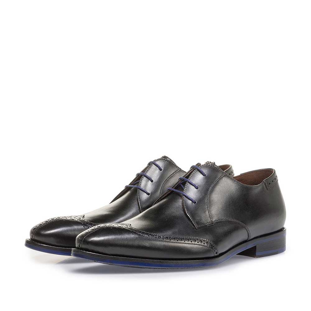 17122/04 - Black calf leather brogue lace shoe 17122/04 - Black calf leather brogue lace shoe