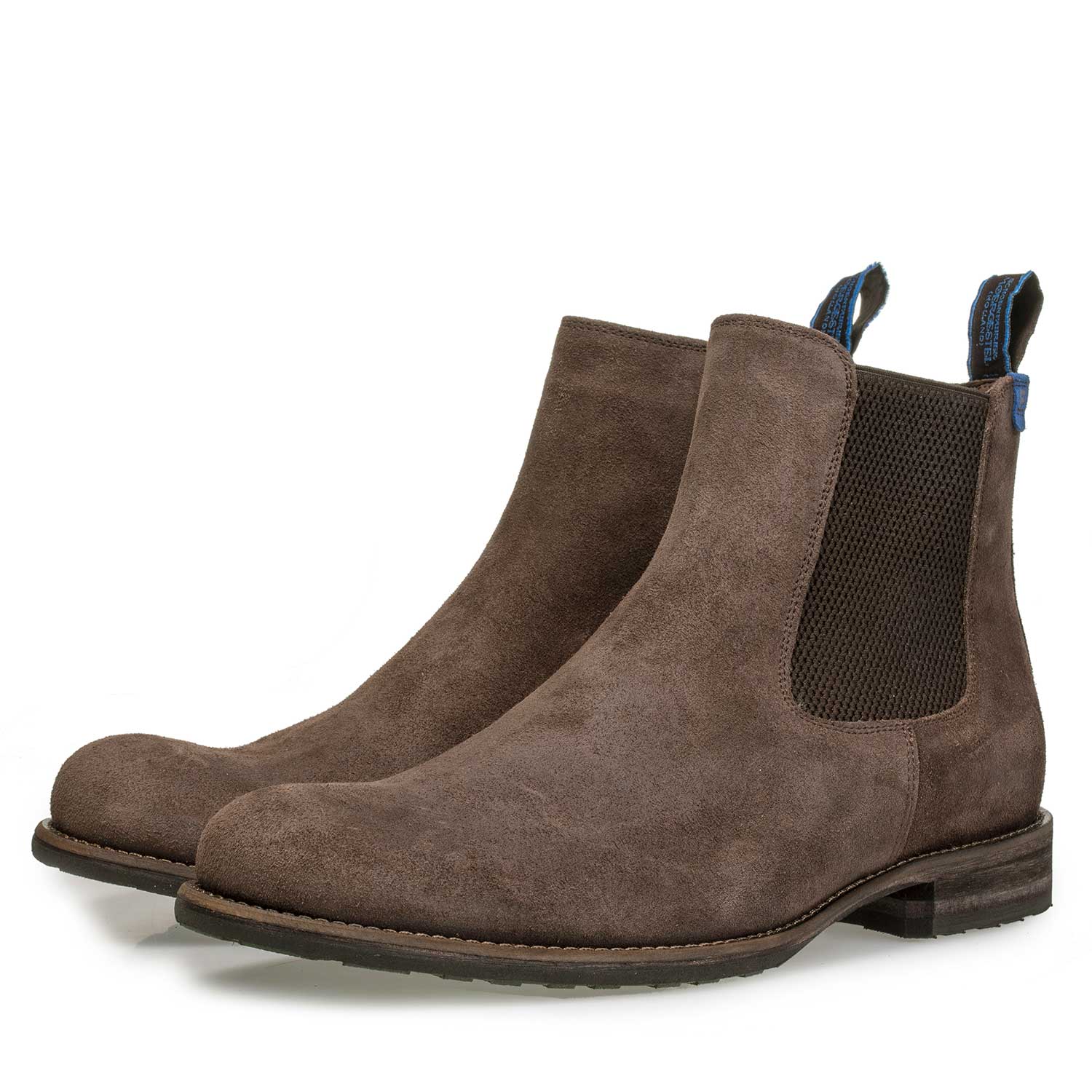 10289/00 - Wool lined brown suede leather Chelsea boot 10289/00 - Wool lined brown suede leather Chelsea boot