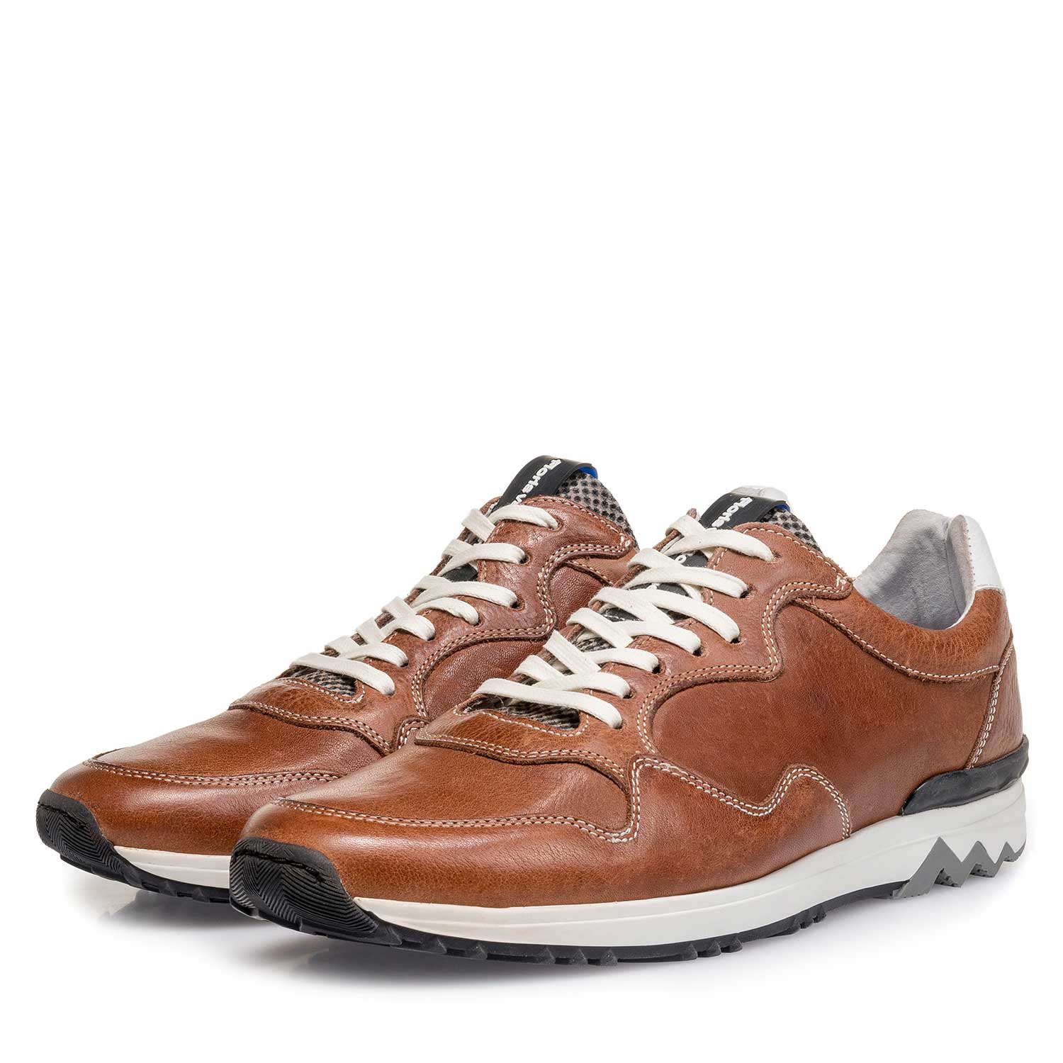 16238/08 - Cognac-coloured leather sneaker 16238/08 - Cognac-coloured leather sneaker