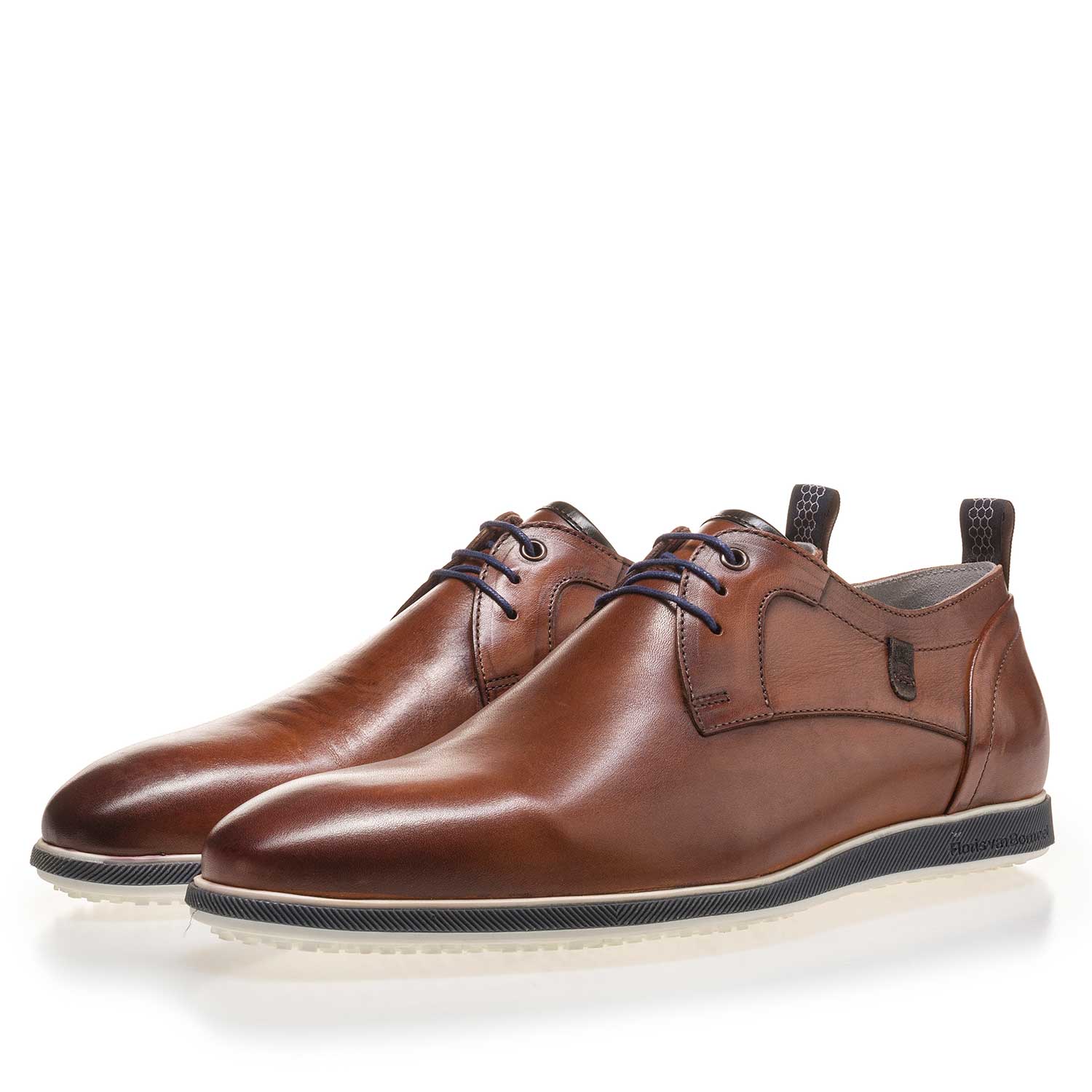 14076/03 - Cognac-coloured leather lace shoe 14076/03 - Cognac-coloured leather lace shoe