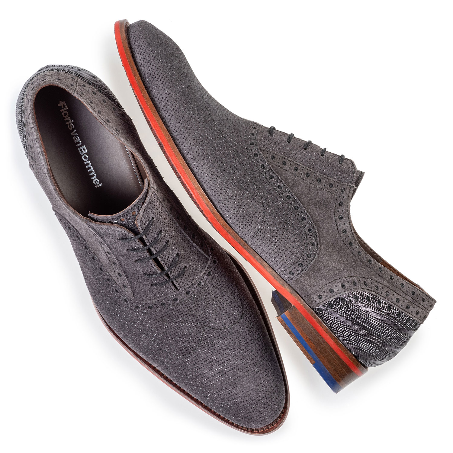 19109/08 - Lace shoe dark grey with print 19109/08 - Lace shoe dark grey with print