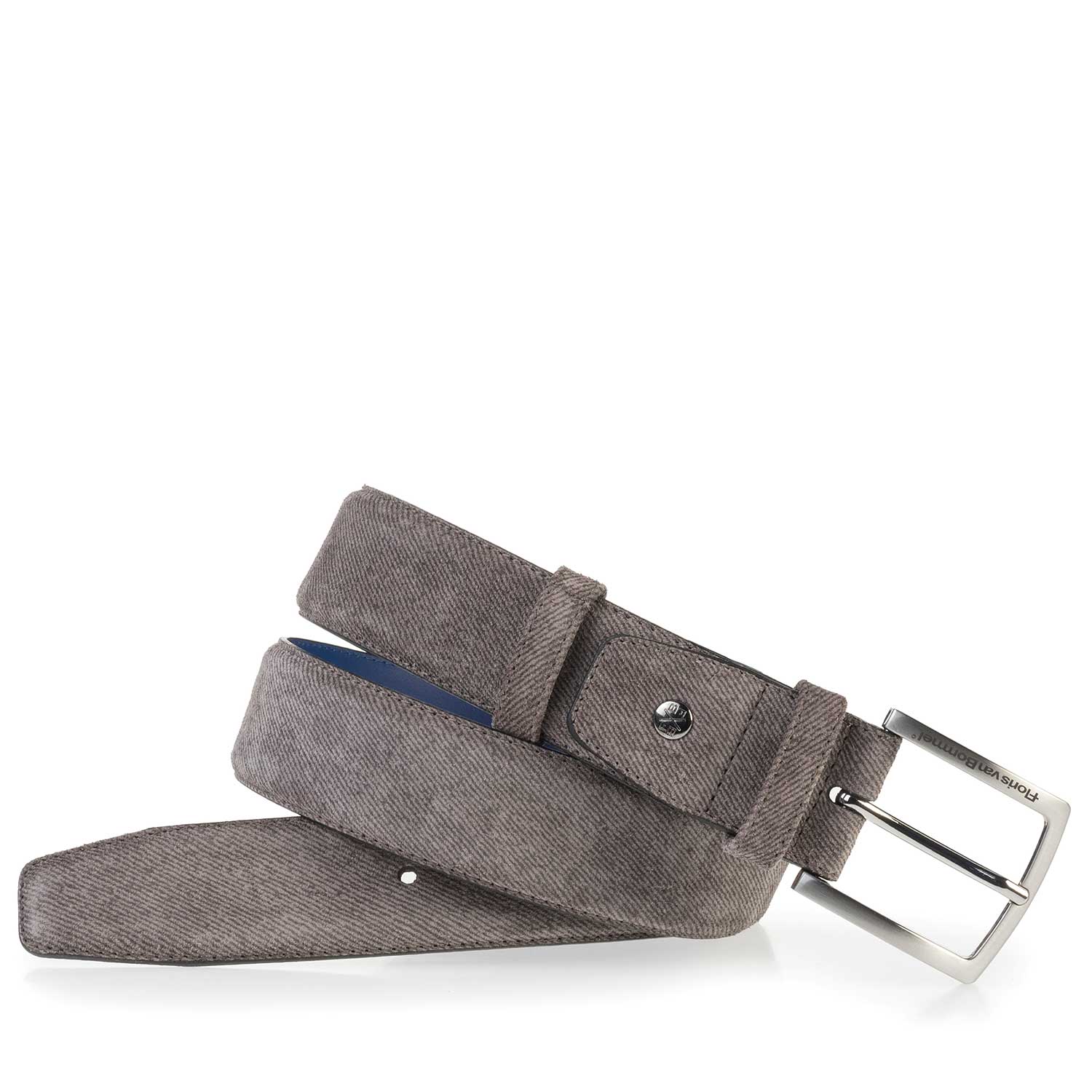 75181/11 - Grey suede leather belt with pattern 75181/11 - Grey suede leather belt with pattern