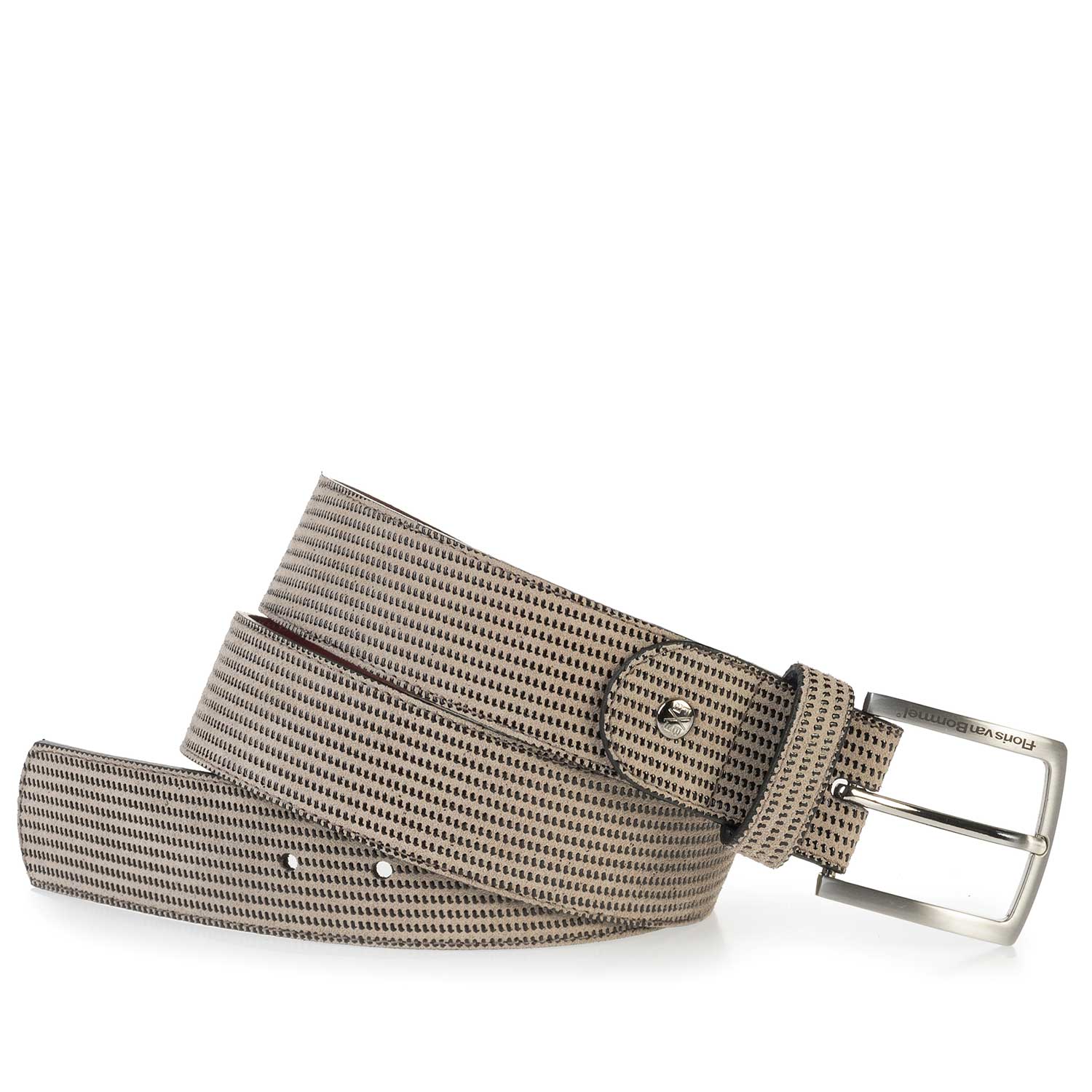 75184/02 - Sand-coloured, patterned leather belt 75184/02 - Sand-coloured, patterned leather belt