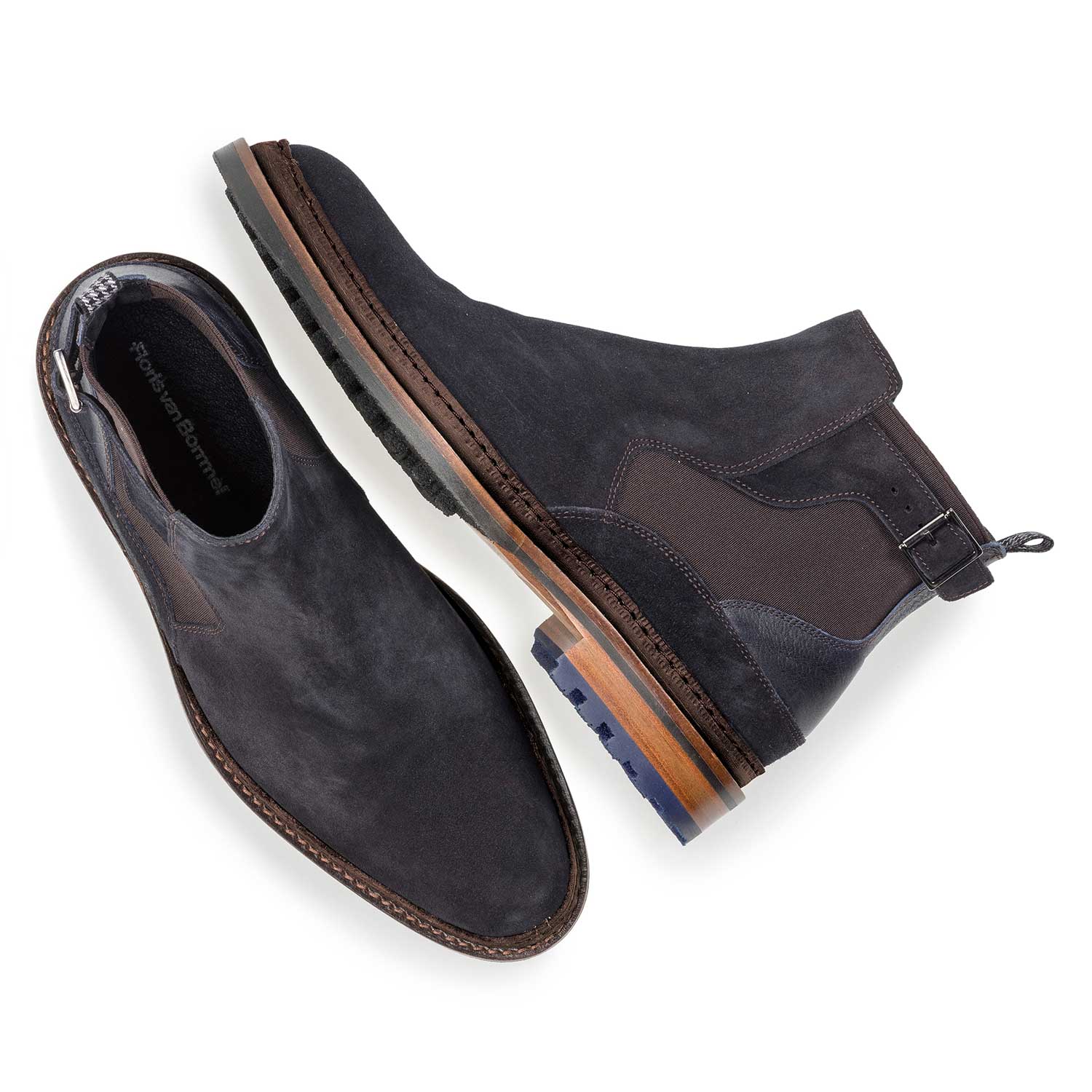 10529/05 - Dark blue suede Chelsea boot 10529/05 - Dark blue suede Chelsea boot