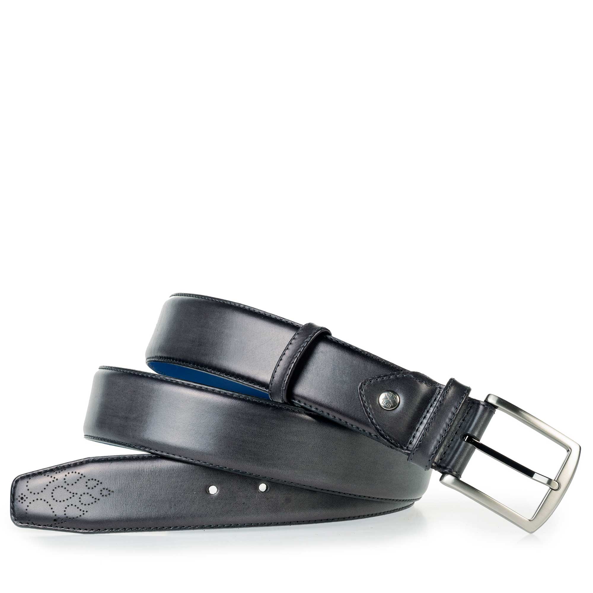 75174/00 - Floris van Bommel grey leather men’s belt 75174/00 - Floris van Bommel grey leather men’s belt