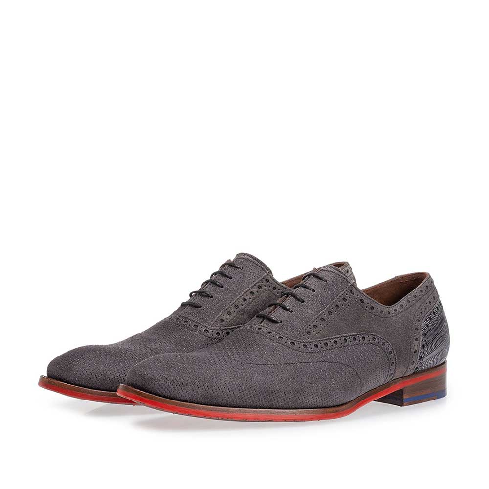 19109/08 - Lace shoe dark grey with print 19109/08 - Lace shoe dark grey with print