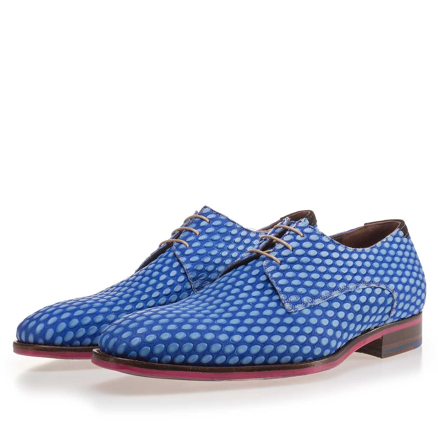 14157/02 - Premium cobalt blue leather lace shoe 14157/02 - Premium cobalt blue leather lace shoe