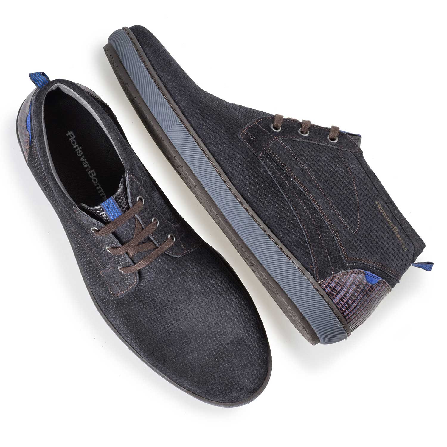 10074/01 - Mid-high suede leather lace boot 10074/01 - Mid-high suede leather lace boot