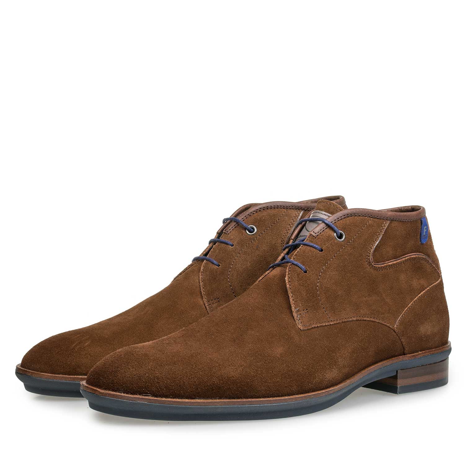 10156/06 - Brown calf suede leather lace boot 10156/06 - Brown calf suede leather lace boot