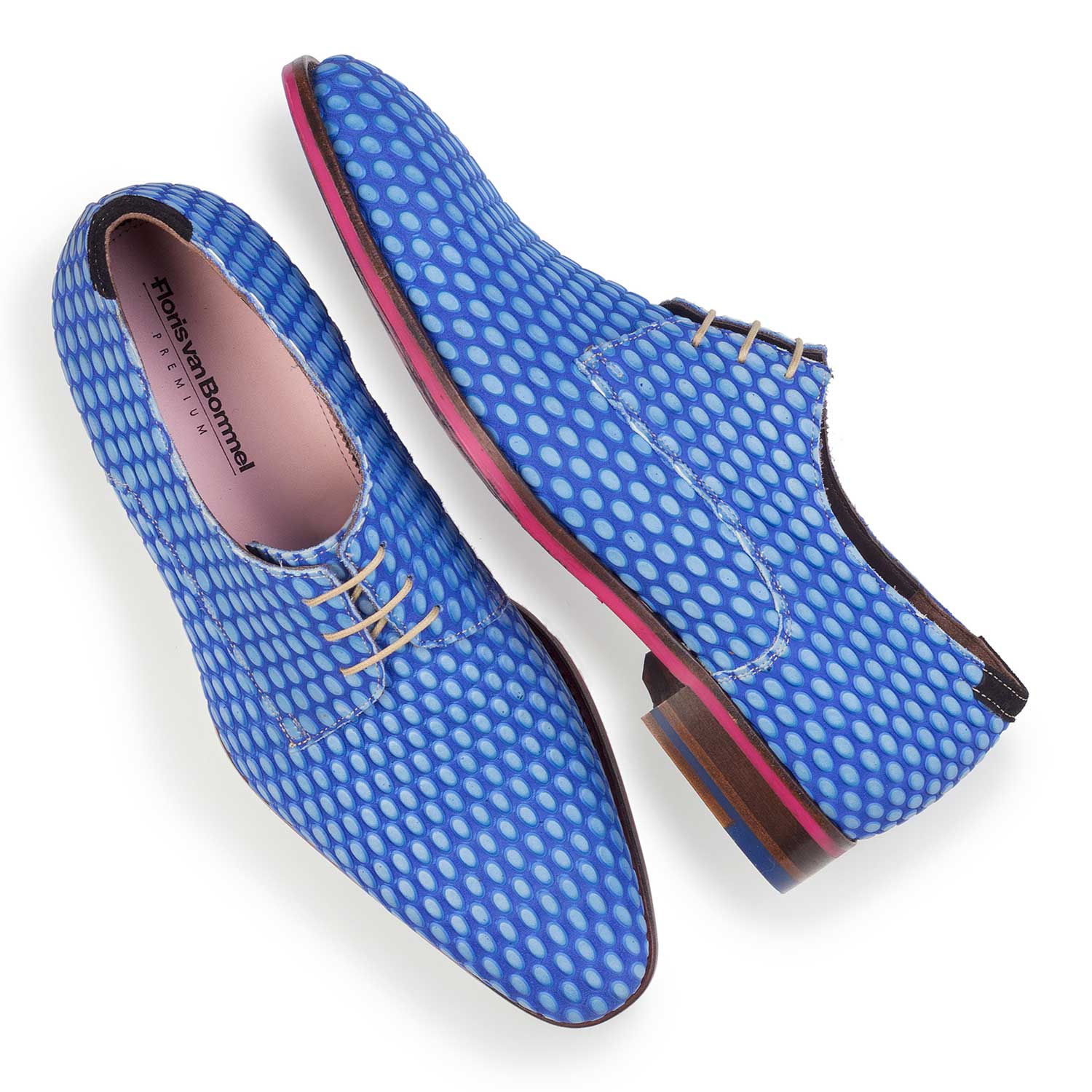 14157/02 - Premium cobalt blue leather lace shoe 14157/02 - Premium cobalt blue leather lace shoe
