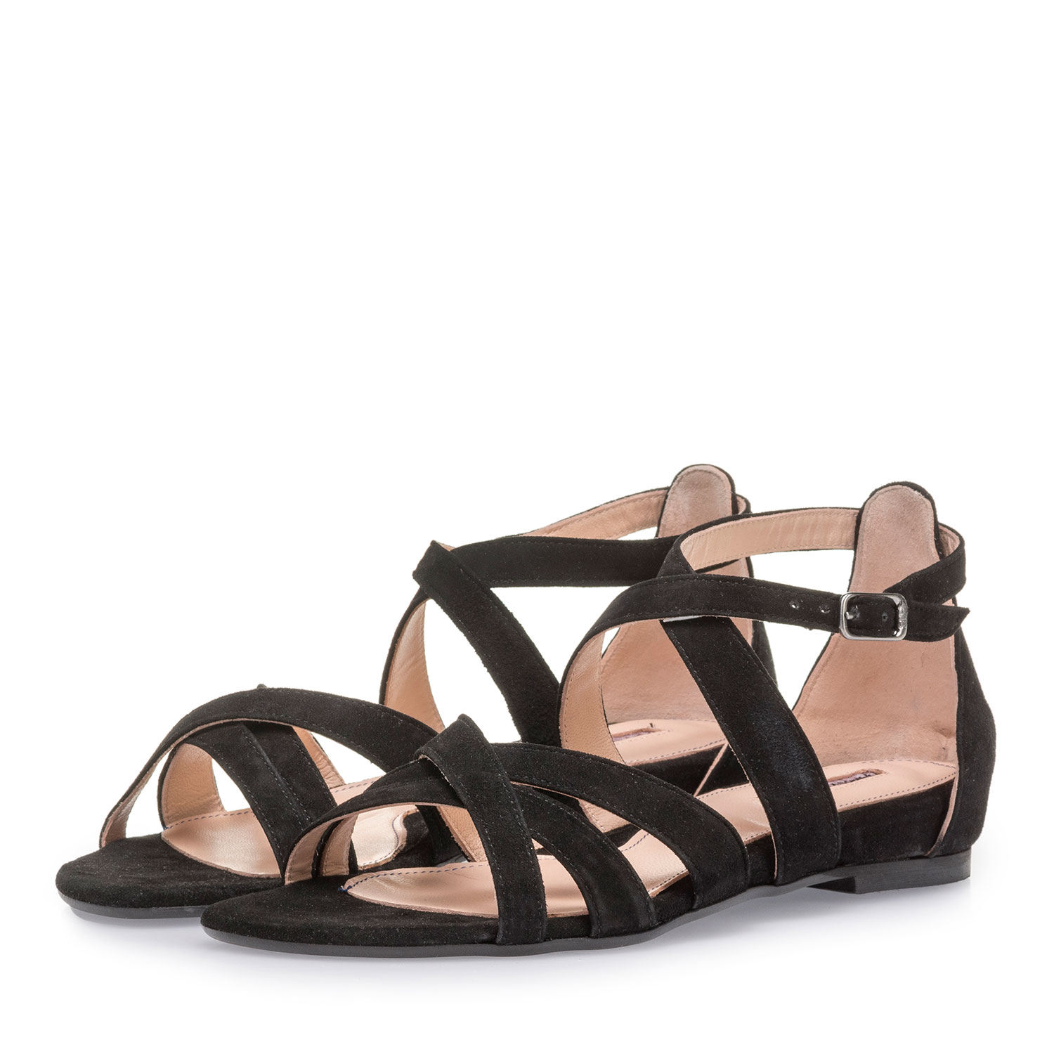 85956/04 - Black suede leather sandals 85956/04 - Black suede leather sandals