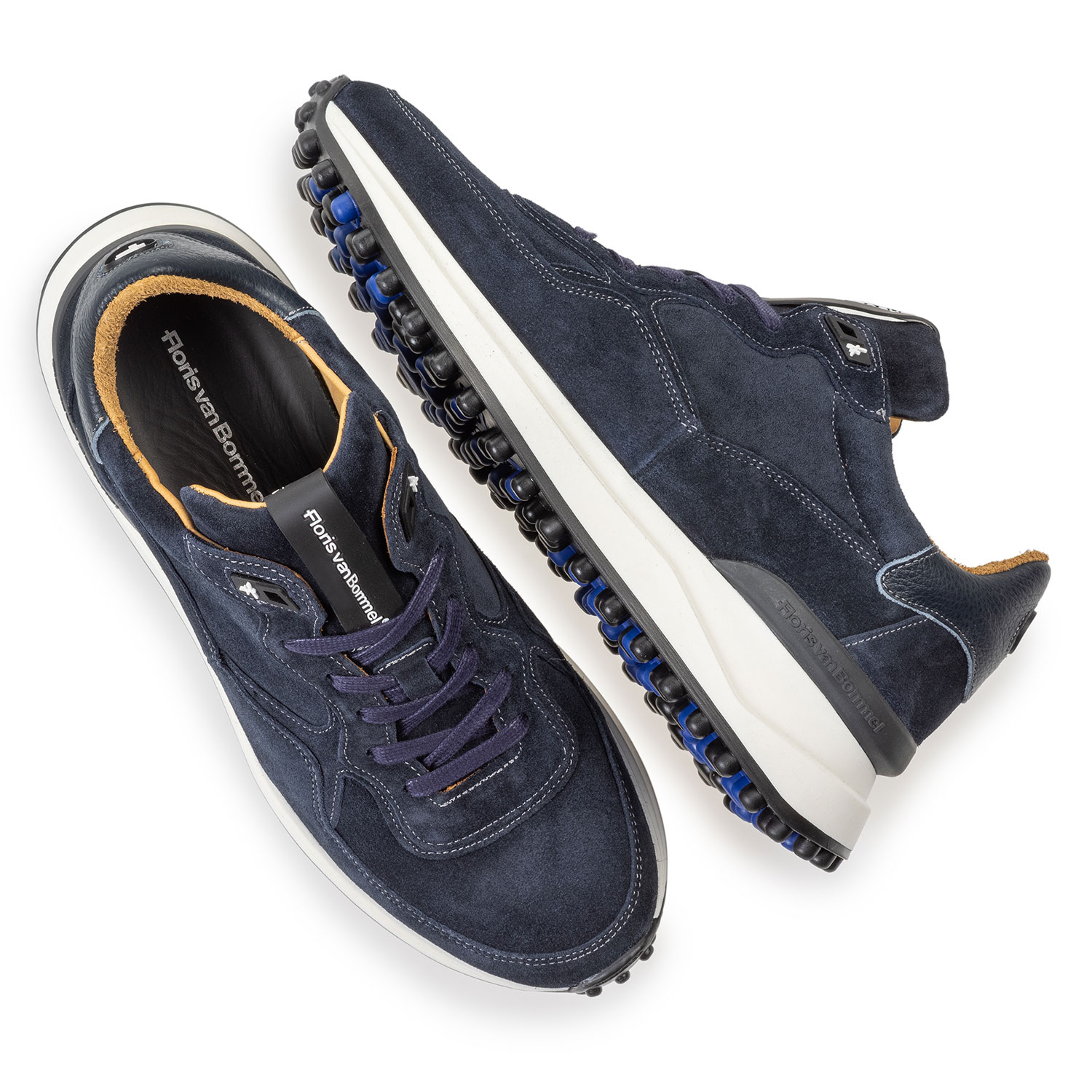 16301/22 - Blue suede leather sneaker 16301/22 - Blue suede leather sneaker