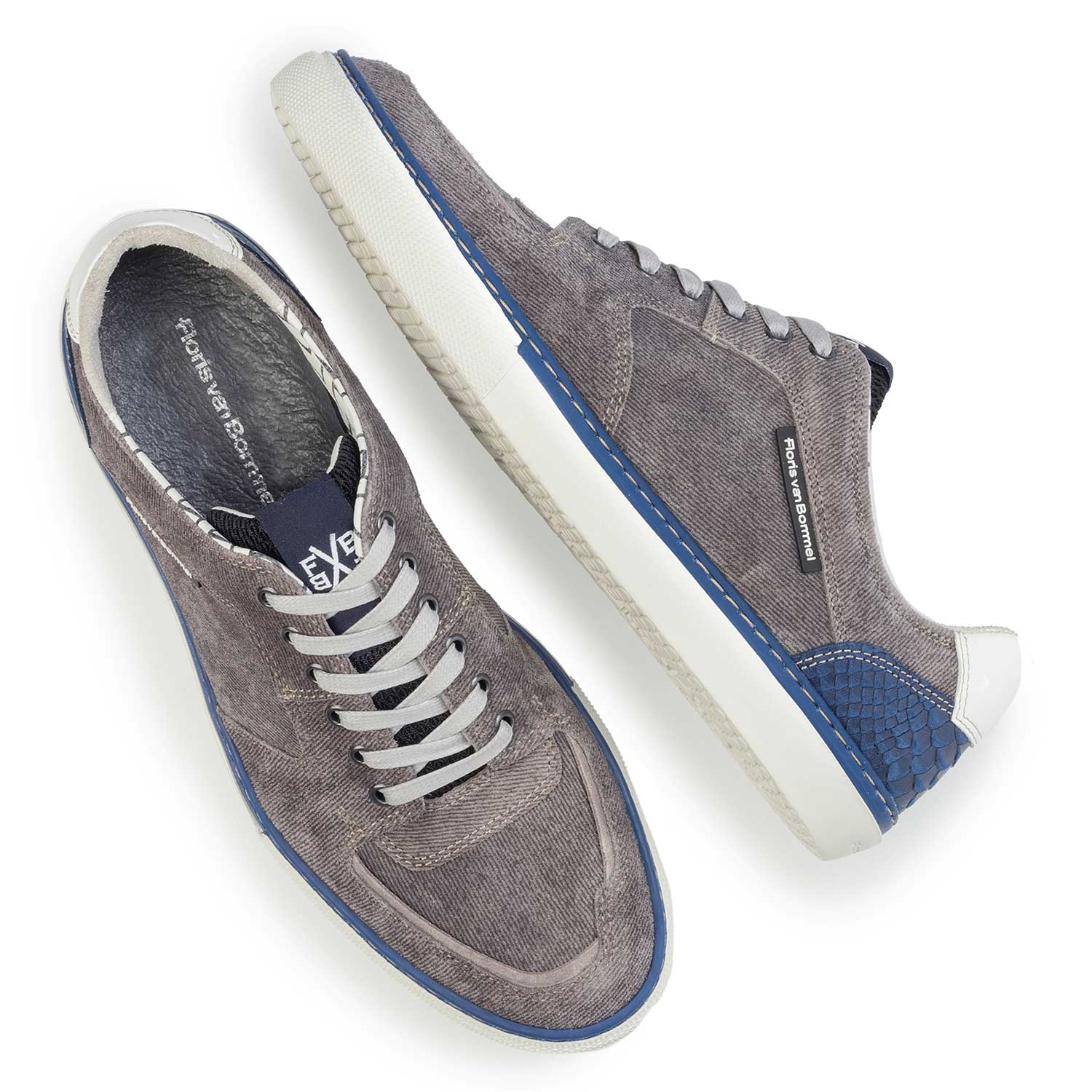 16252/03 - Grey patterned suede leather sneaker 16252/03 - Grey patterned suede leather sneaker