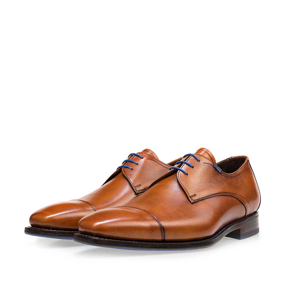 14370/00 - Cognac-coloured calf's leather lace shoe 14370/00 - Cognac-coloured calf's leather lace shoe
