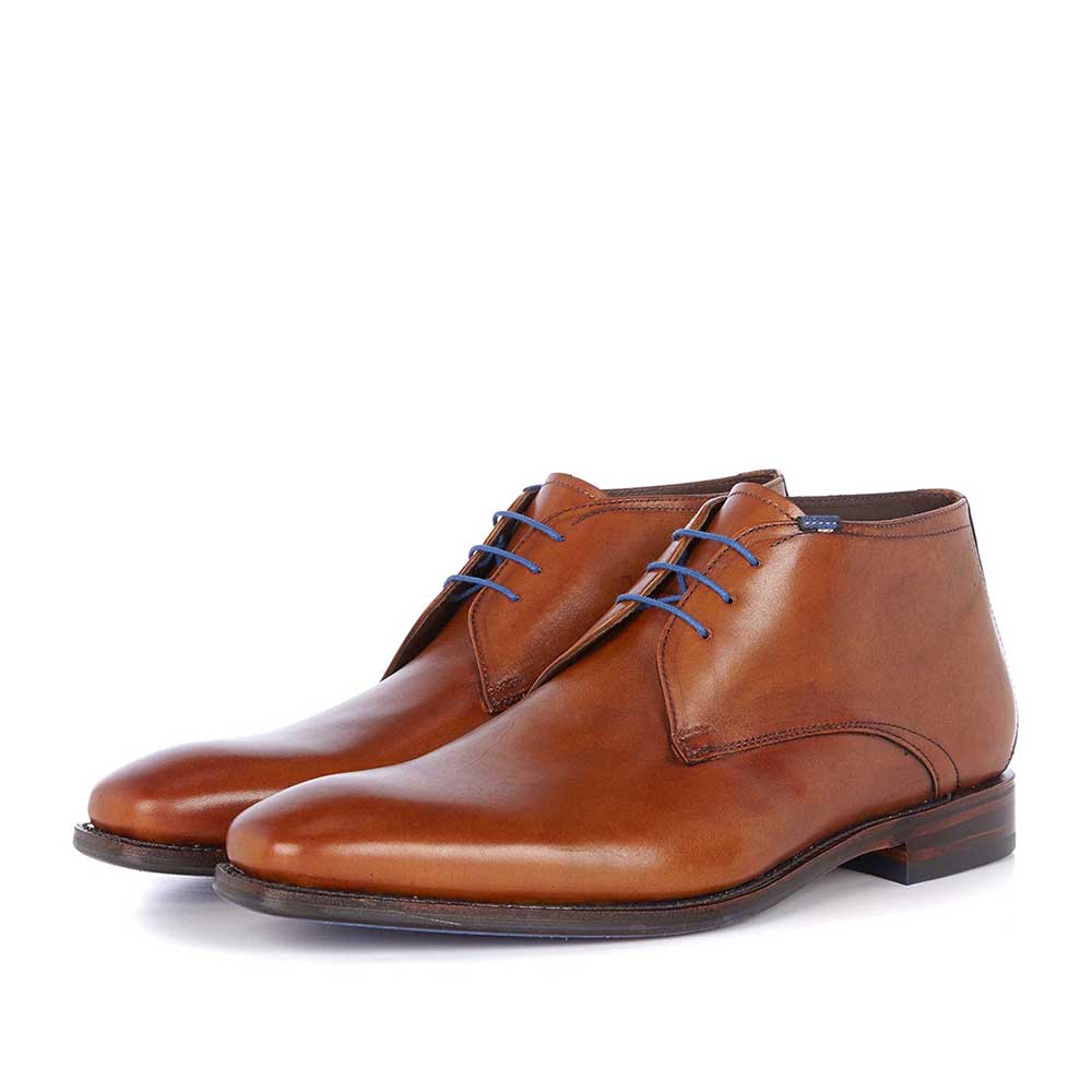 10670/00 - Floris van Bommel cognac leather men's lace-up boot 10670/00 - Floris van Bommel cognac leather men's lace-up boot