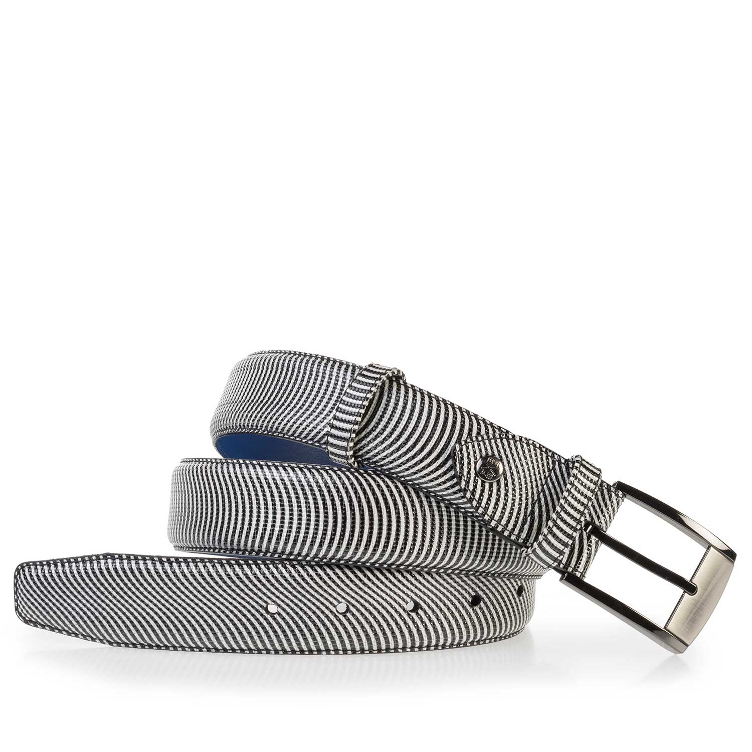 75180/00 - Patterned black-white patent leather belt 75180/00 - Patterned black-white patent leather belt