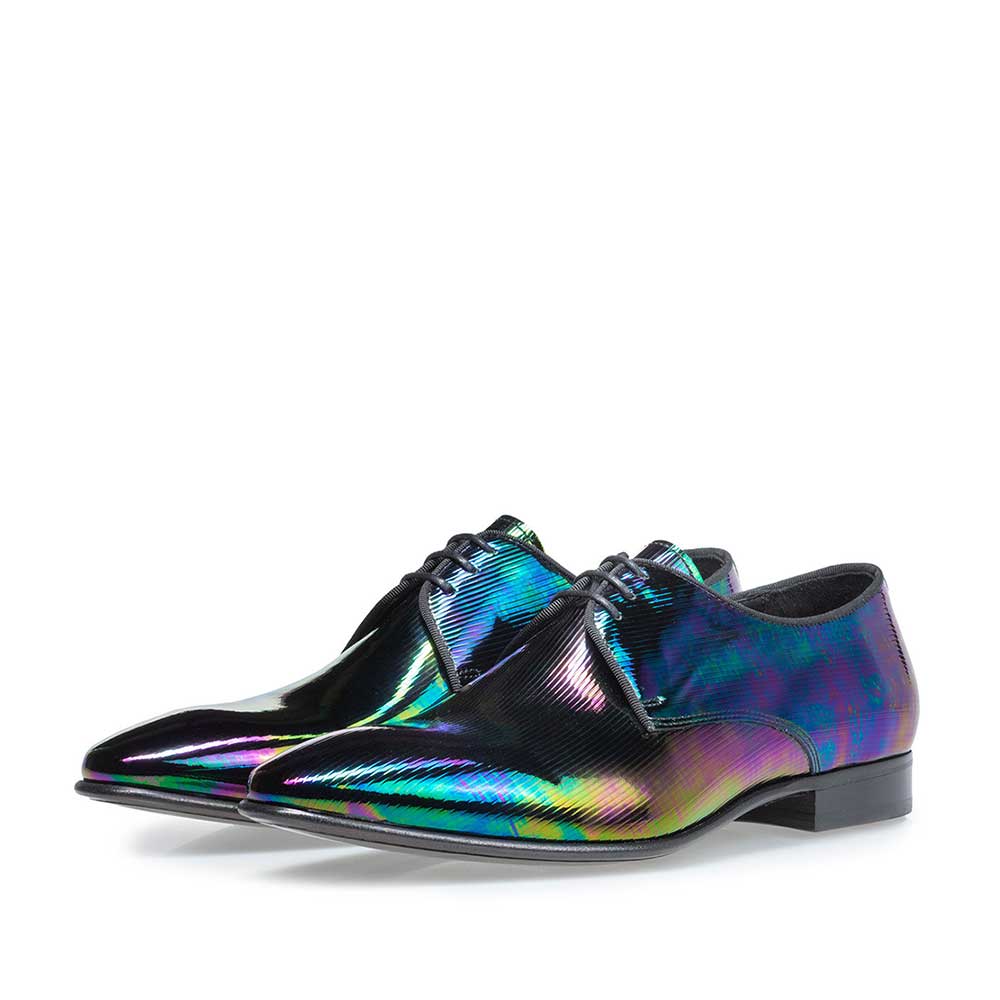 14338/05 - Lace shoe multi-colour patent leather 14338/05 - Lace shoe multi-colour patent leather