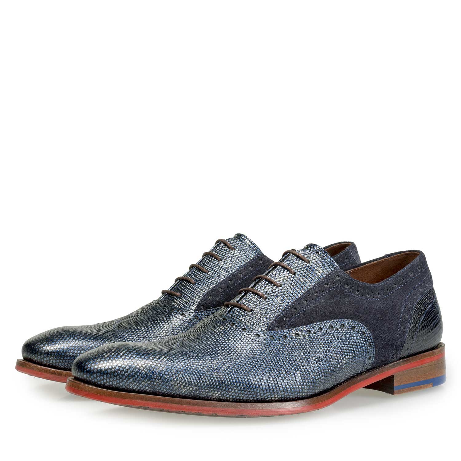 19117/02 - Blue Premium calf leather lace shoe 19117/02 - Blue Premium calf leather lace shoe