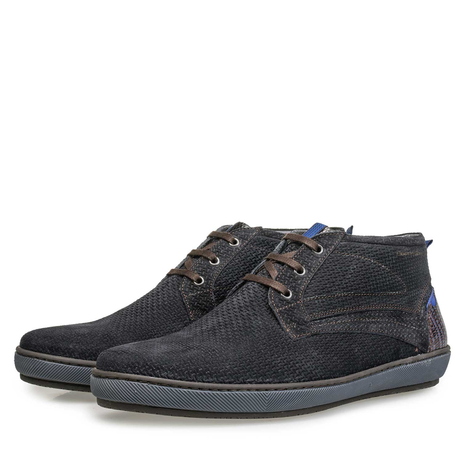10074/01 - Mid-high suede leather lace boot 10074/01 - Mid-high suede leather lace boot
