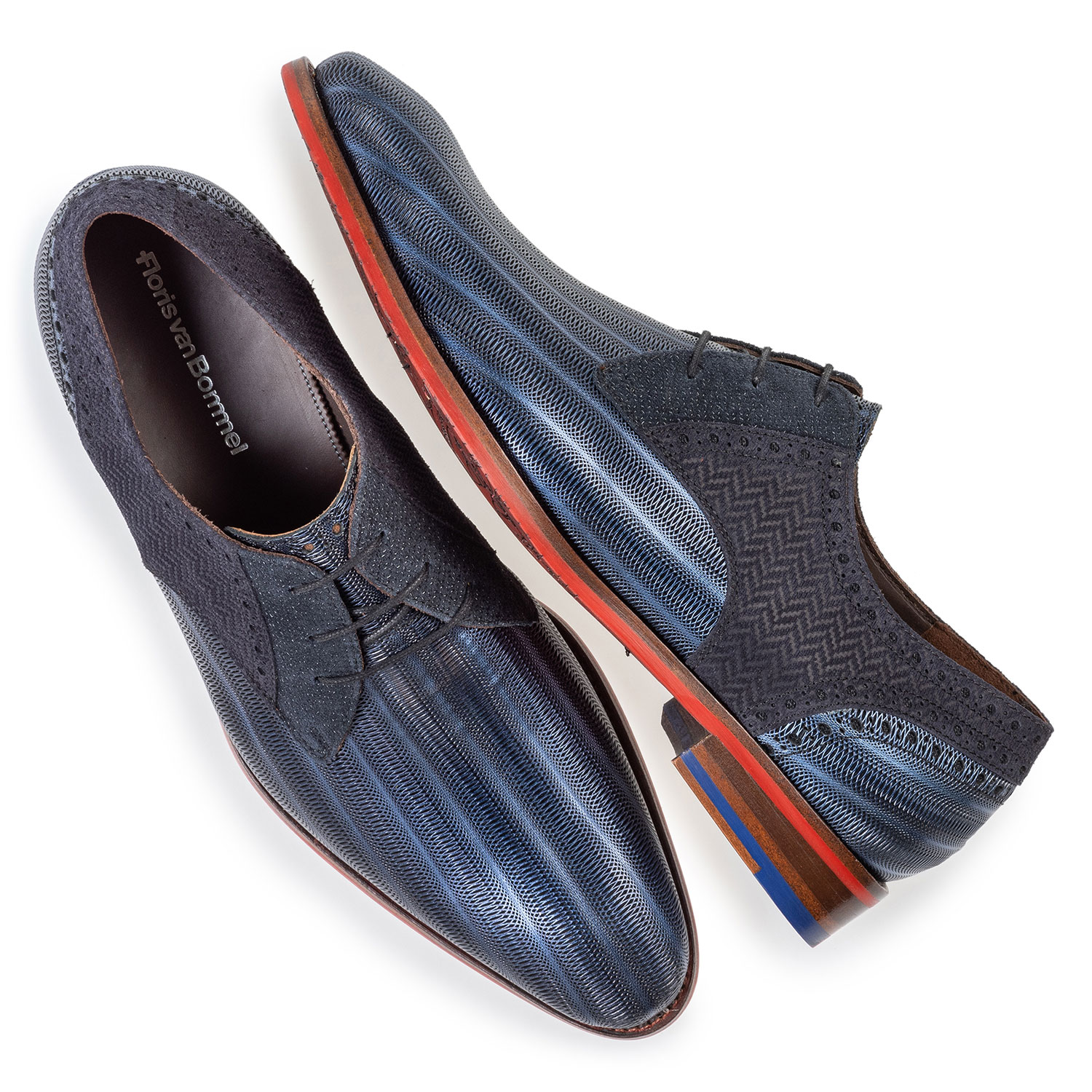 18107/19 - Lace shoe metallic blue 18107/19 - Lace shoe metallic blue