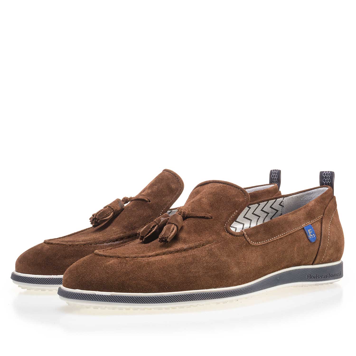 11127/02 - Brown suede leather tassel loafer 11127/02 - Brown suede leather tassel loafer