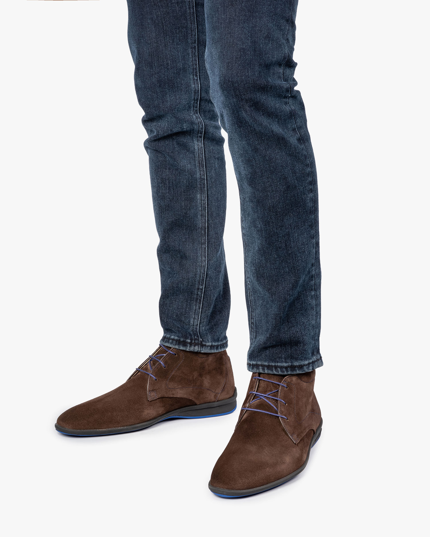 Floris van Bommel Leather & Suede Brown Reptile Embossed Lace Up Sneaker Boots Stiefeletten Floris Van Bommel Pony Premium Cognac-coloured  main image 2