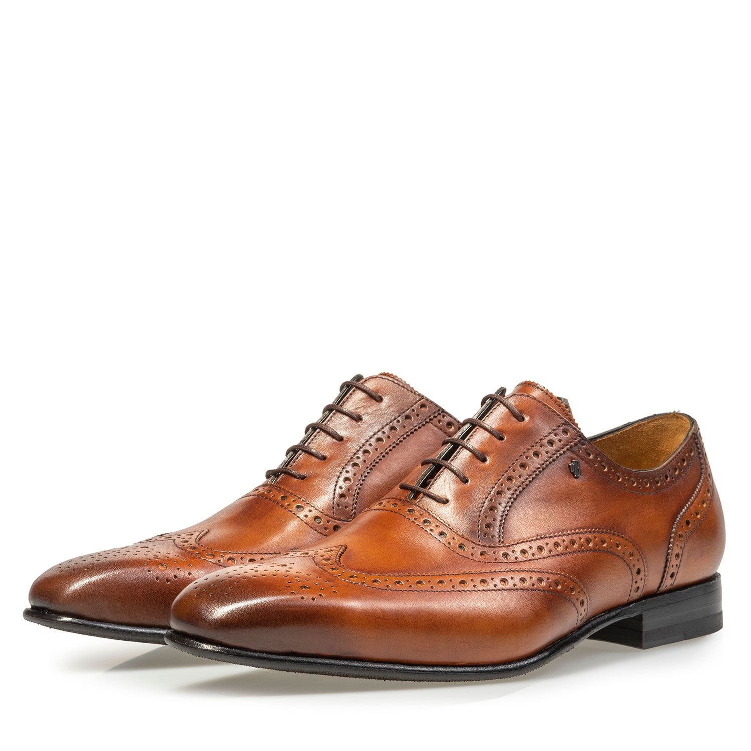 19295/03 - Dark cognac-coloured calf leather brogue 19295/03 - Dark cognac-coloured calf leather brogue