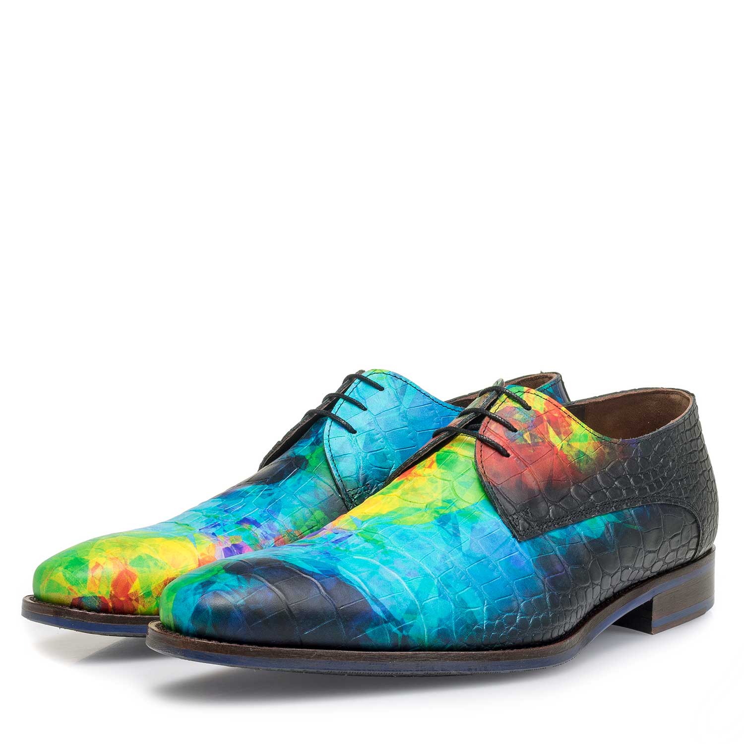 multi colored shoes