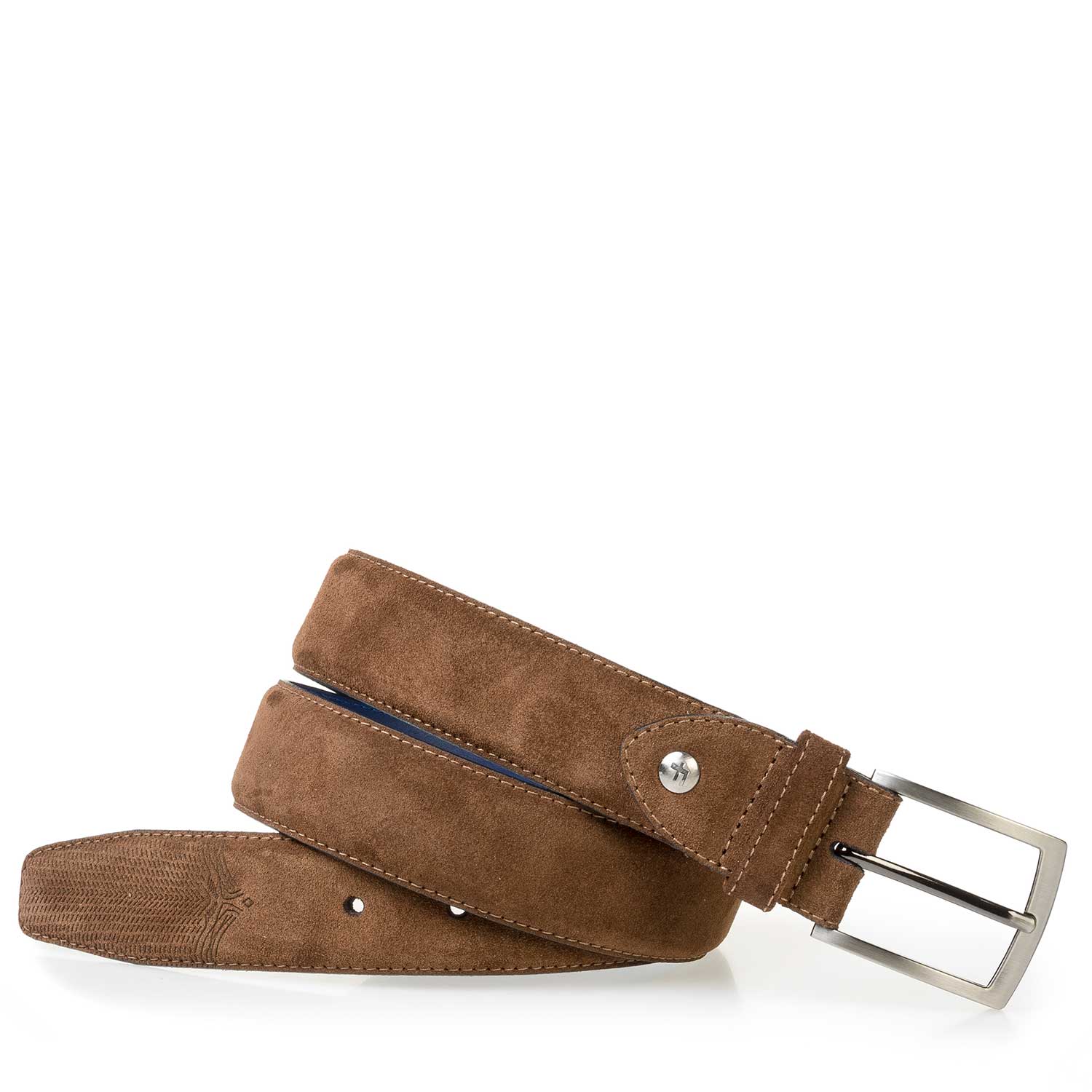 75197/05 - Brown calf suede leather belt 75197/05 - Brown calf suede leather belt