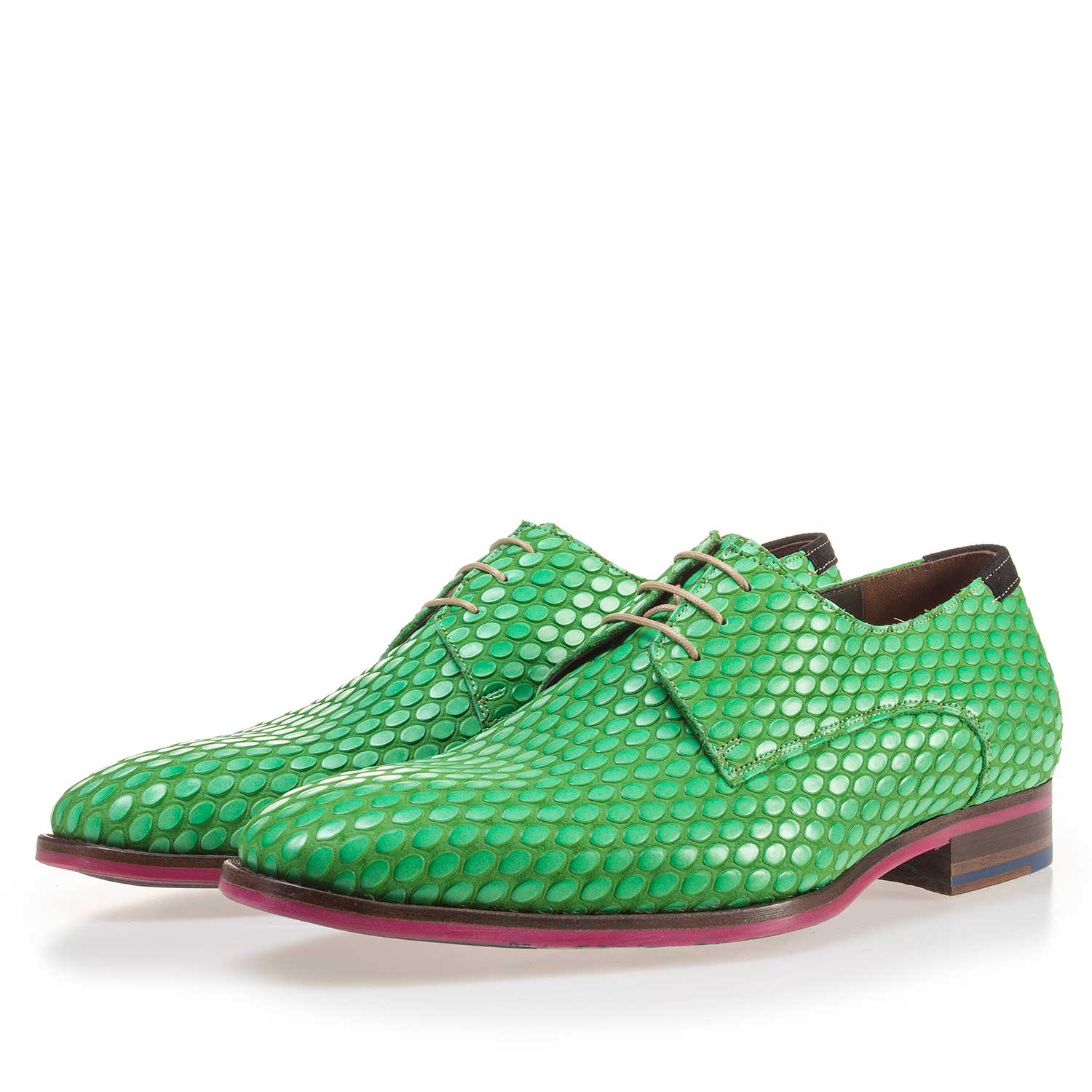 14157/00 - Premium green leather lace shoe 14157/00 - Premium green leather lace shoe