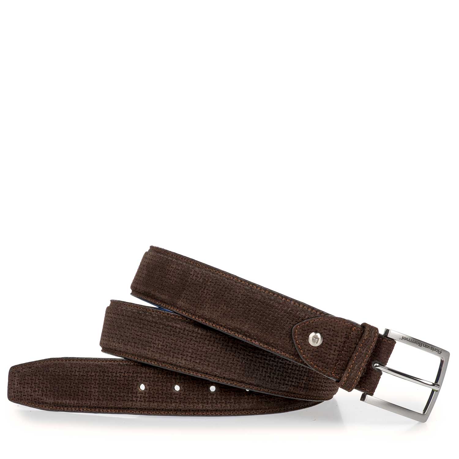 75189/19 - Dark brown belt with structural pattern 75189/19 - Dark brown belt with structural pattern